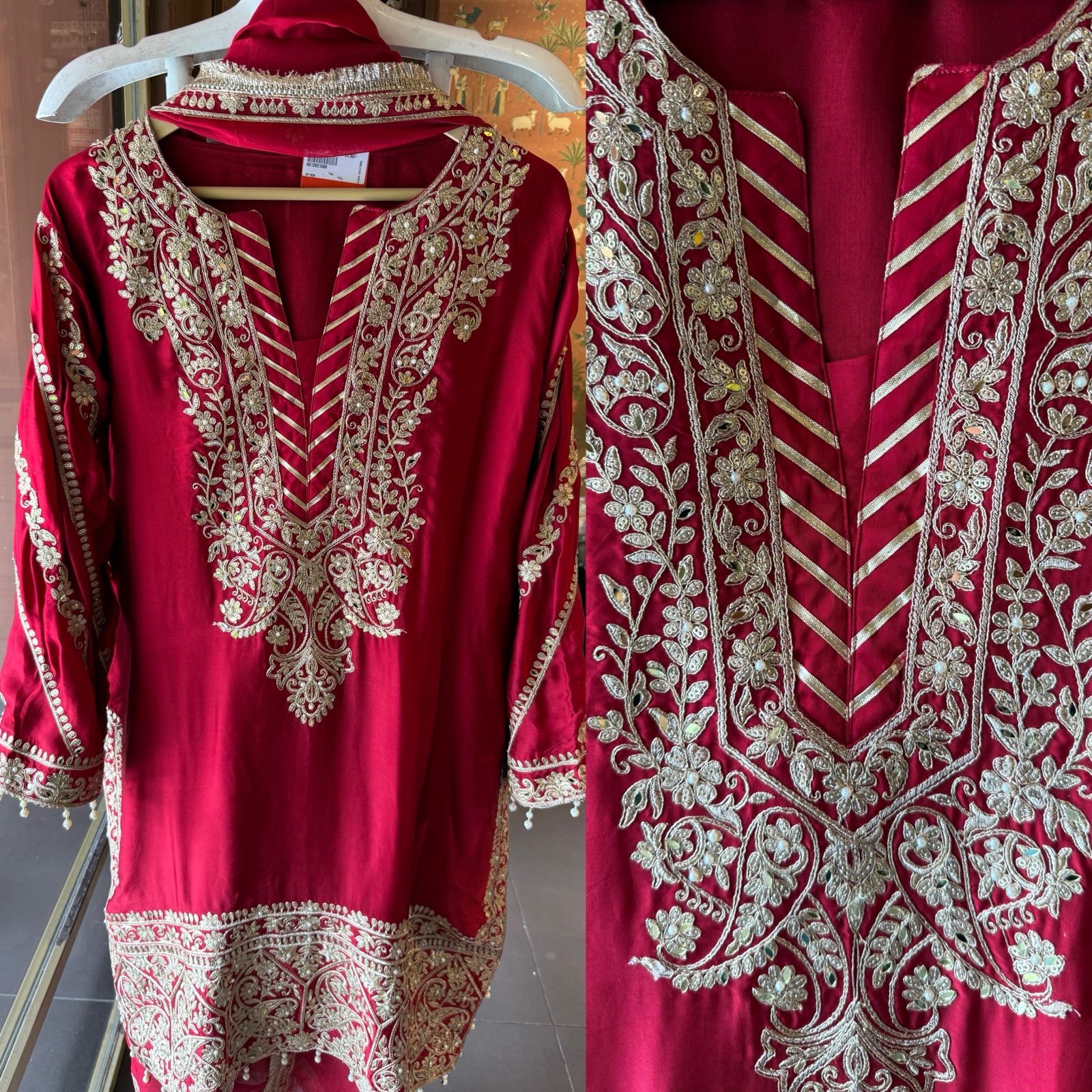 Farshi Salwar Suit Set pure ORGANZA SATIN