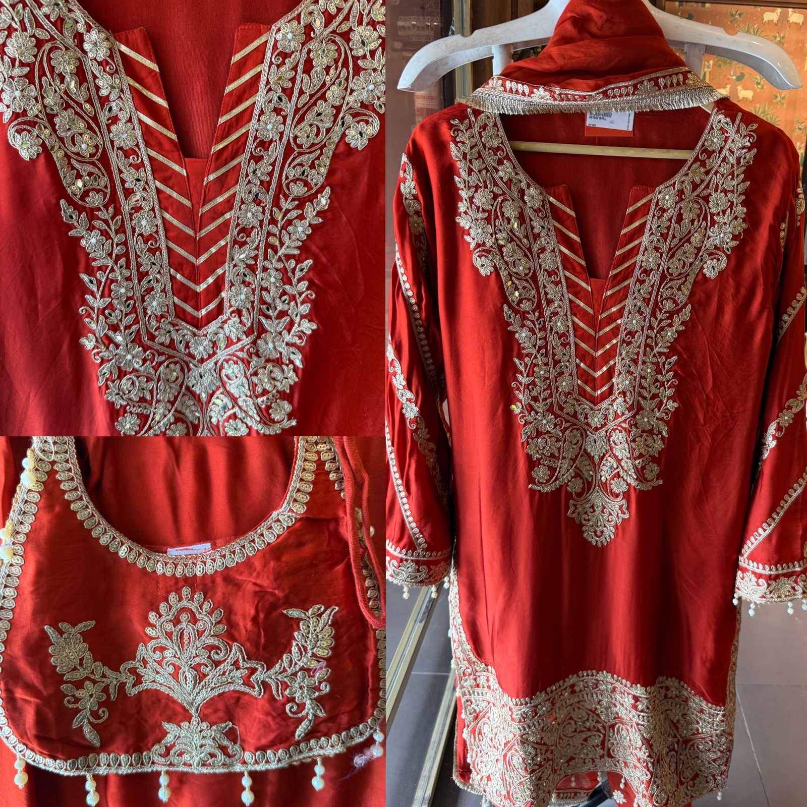 Farshi Salwar Suit Set pure ORGANZA SATIN