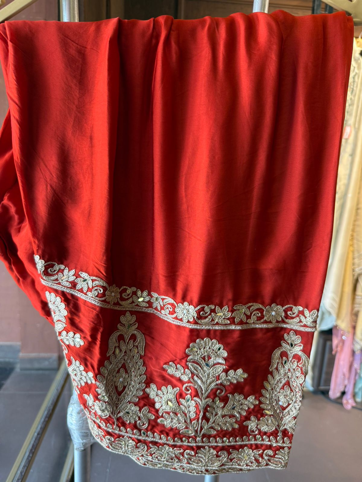 Farshi Salwar Suit Set pure ORGANZA SATIN