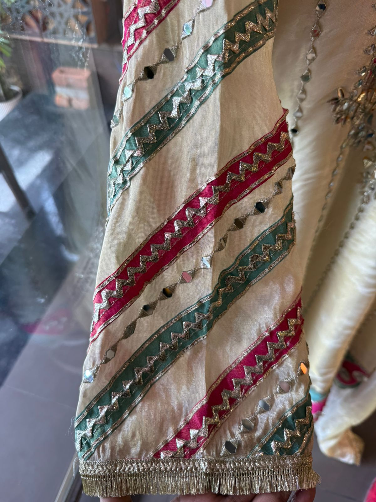 Ivory Multicolor Festive Anarkali Set