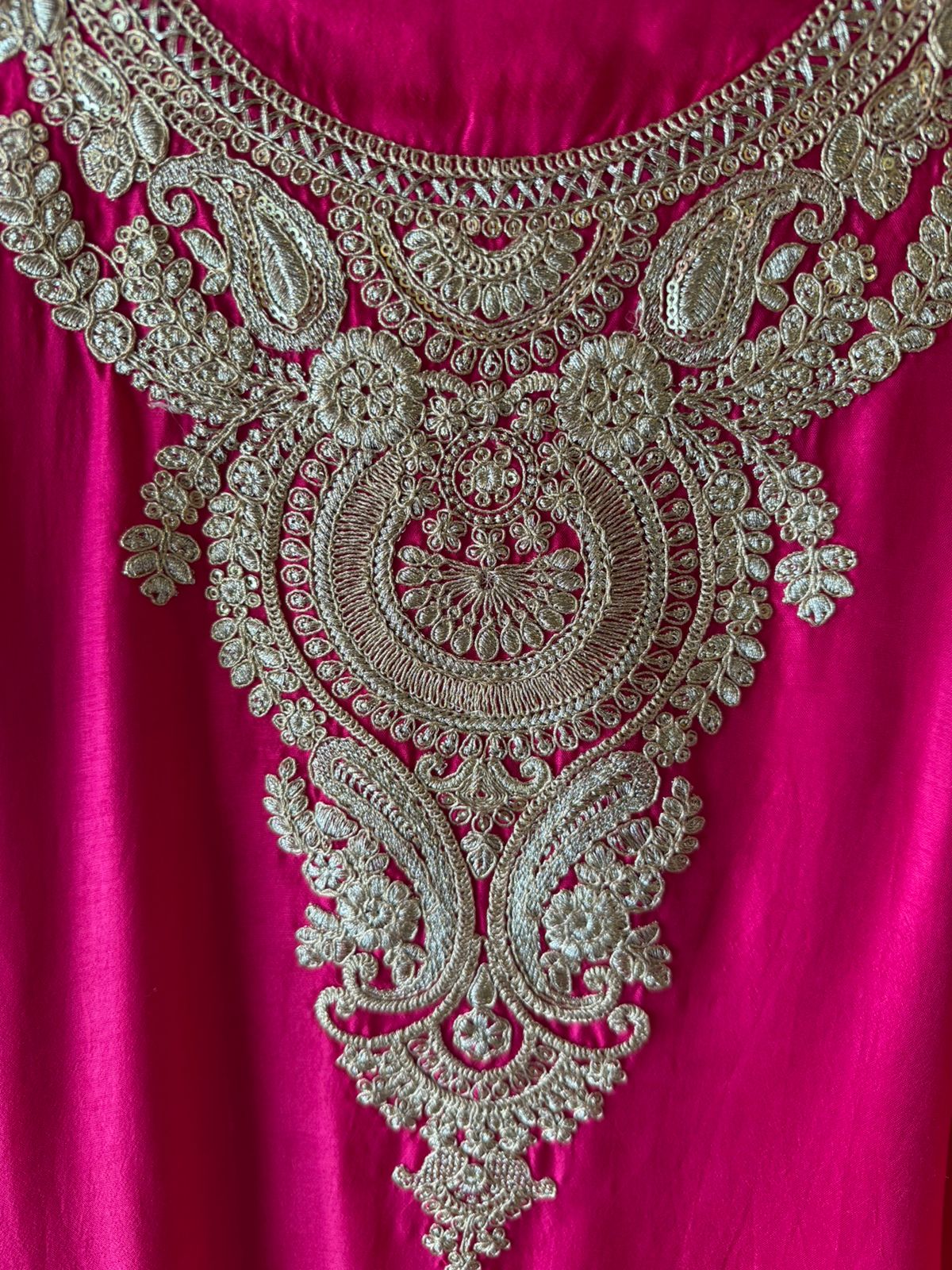 Pure Silk Suit set with Bandhani dupatta