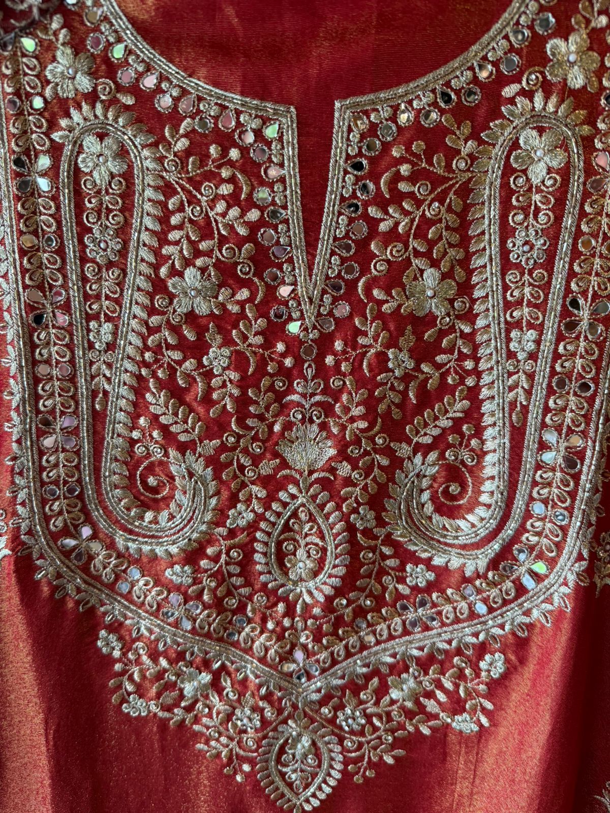 Luxury wedding unstitched Suit Set on tissue