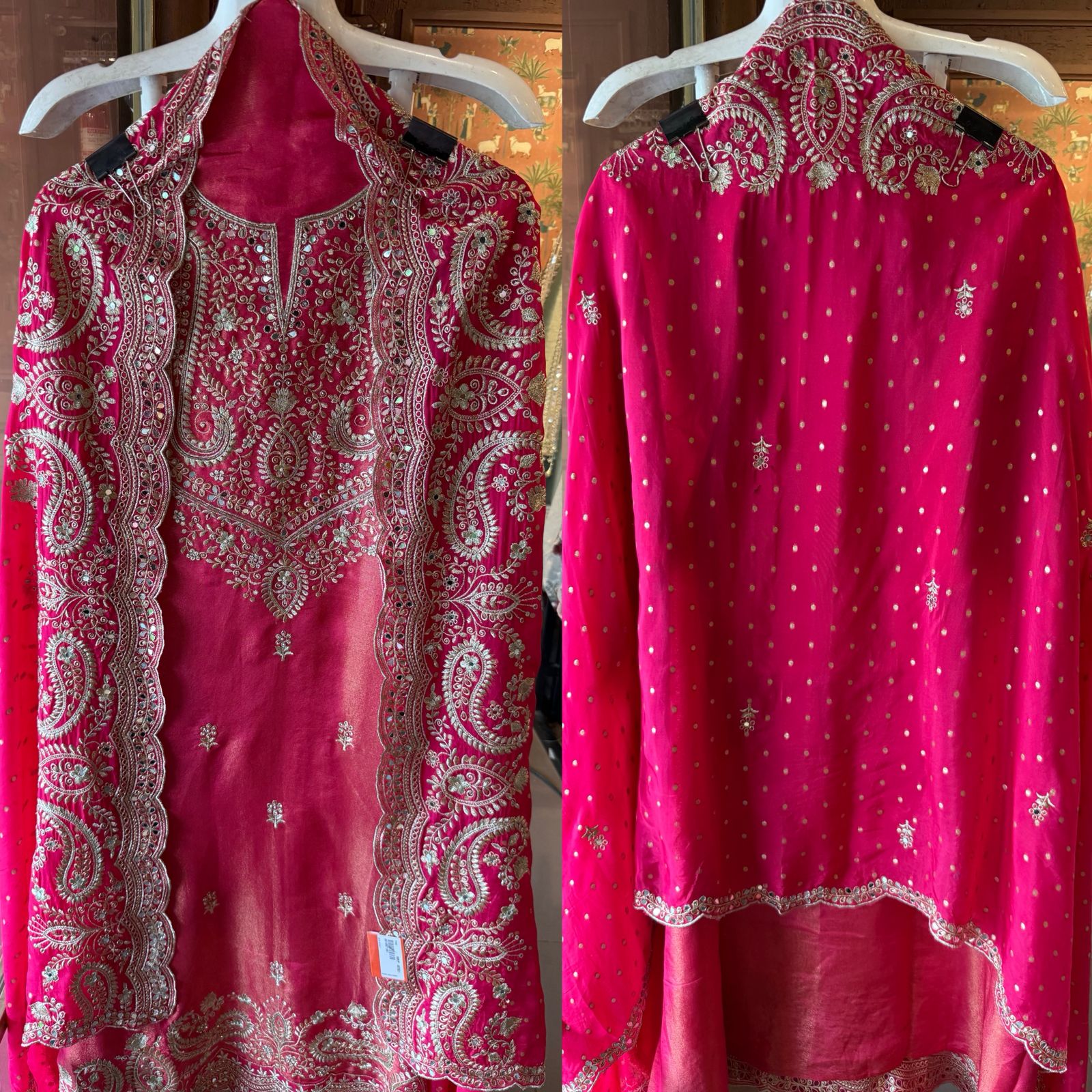 Luxury wedding unstitched Suit Set on tissue