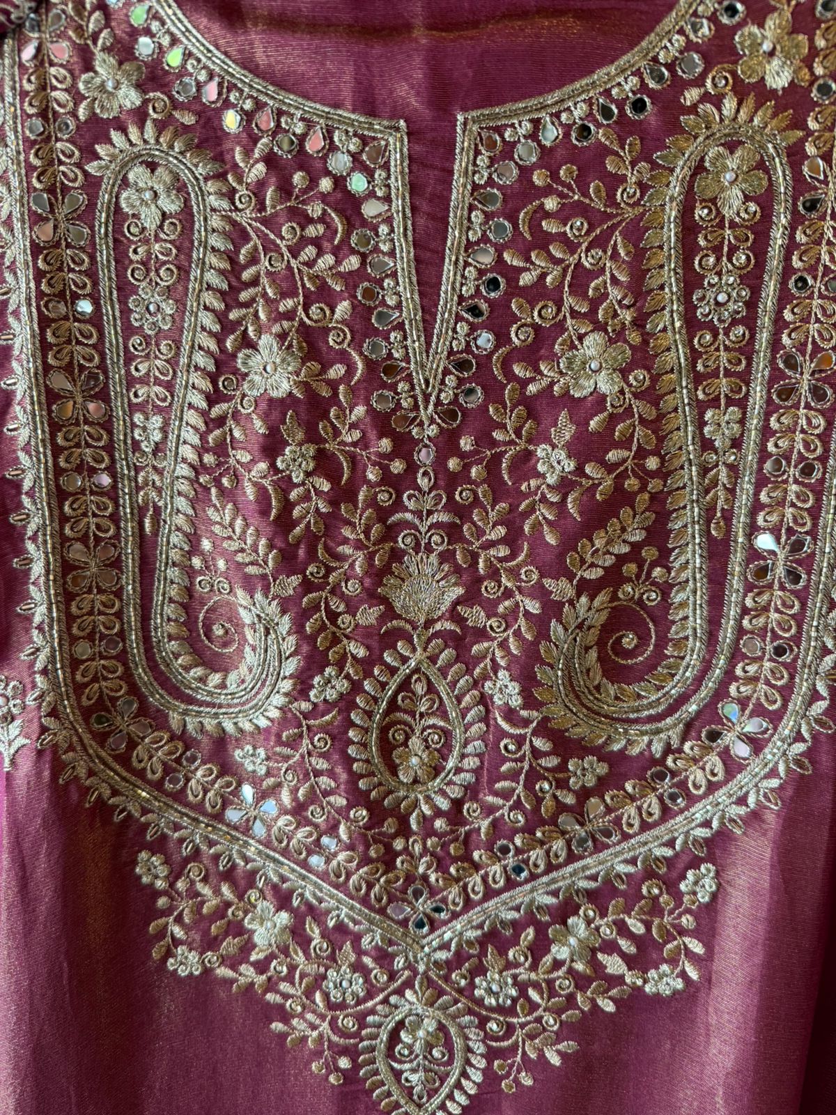 Luxury wedding unstitched Suit Set on tissue
