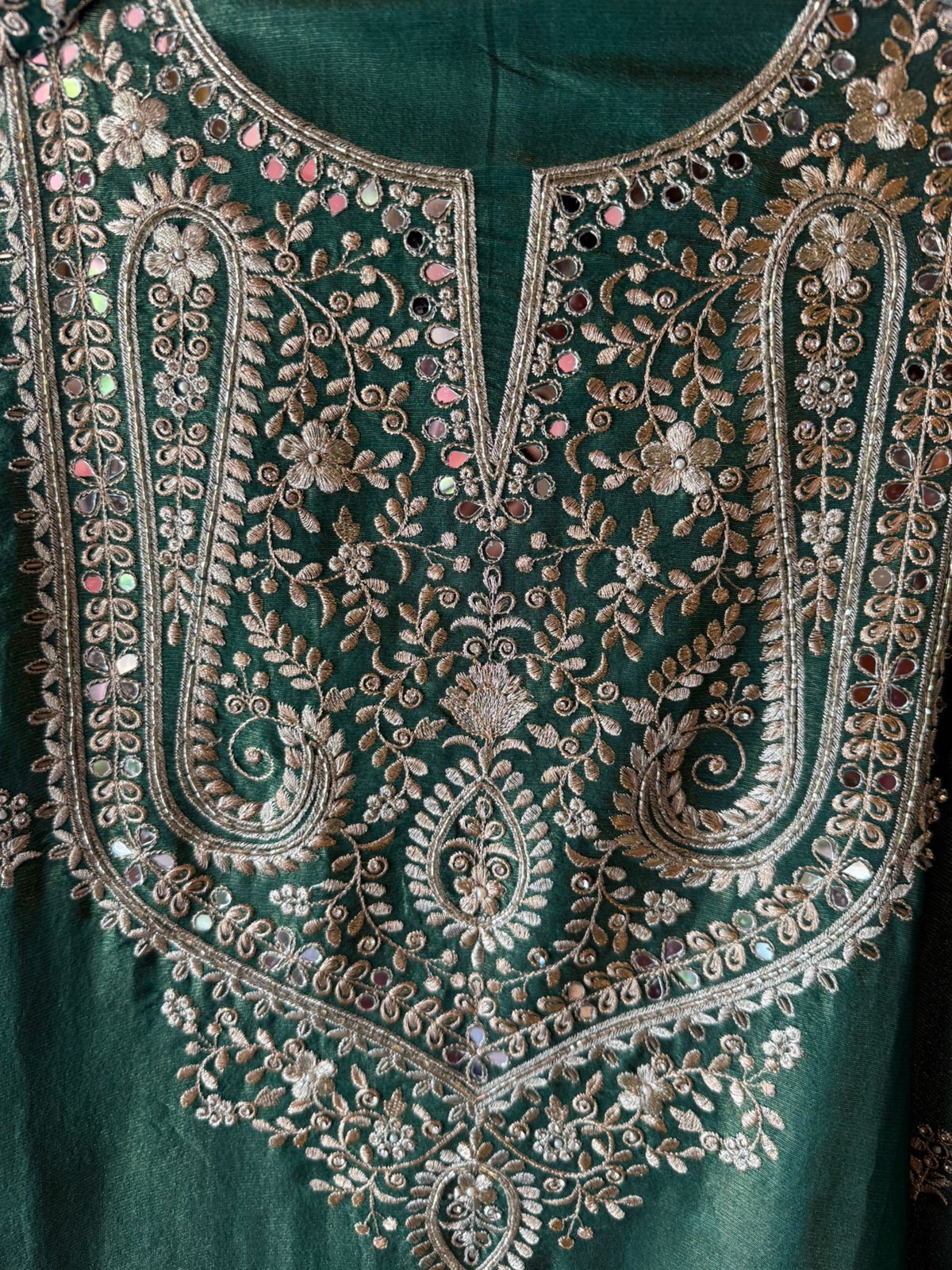 Luxury wedding unstitched Suit Set on tissue