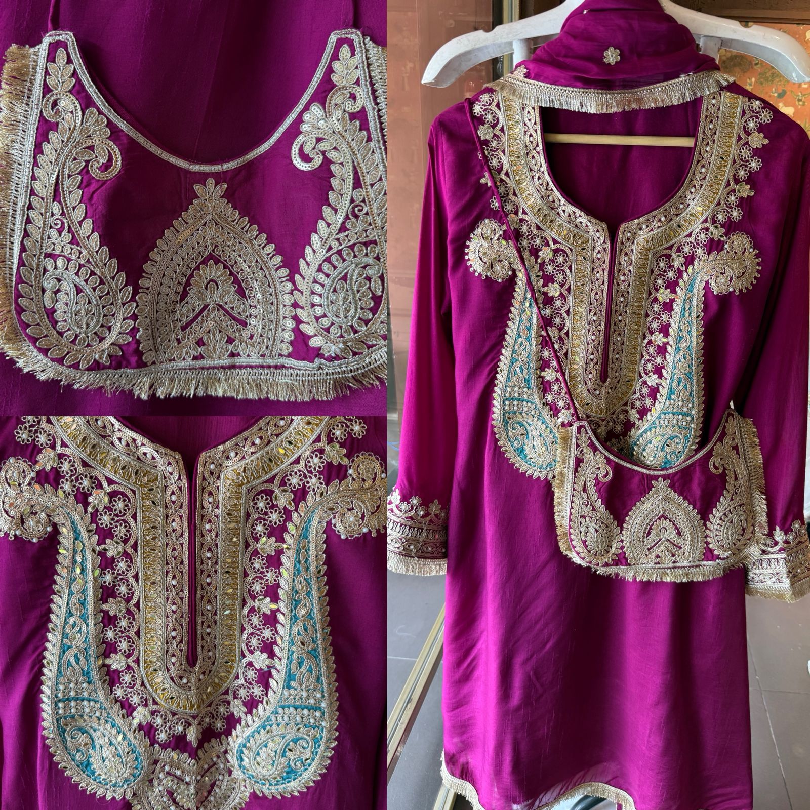 Embroidered tunic Set with pants