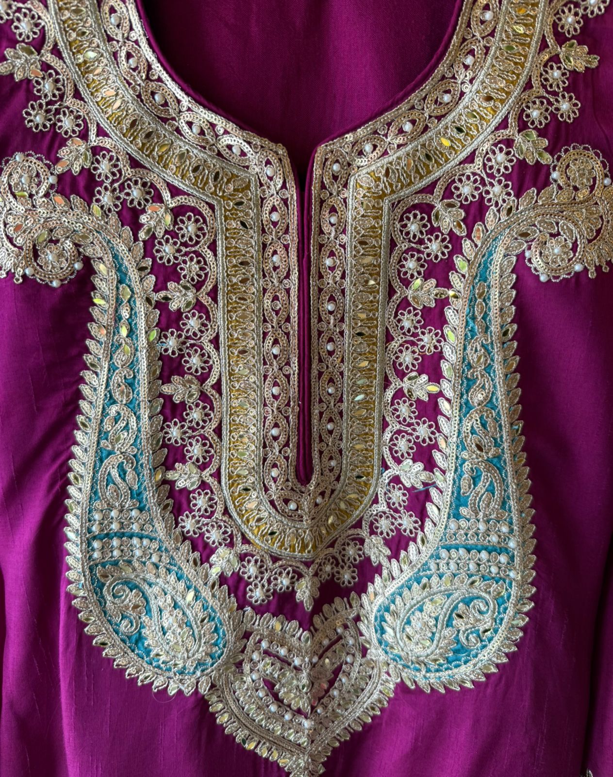 Embroidered tunic Set with pants