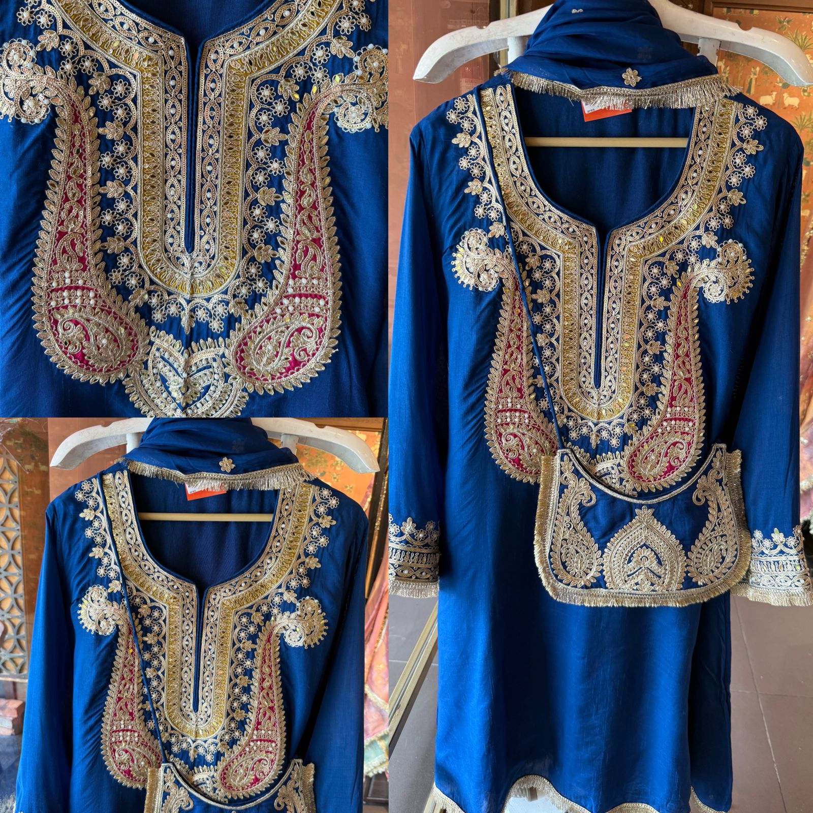 Embroidered tunic Set with pants