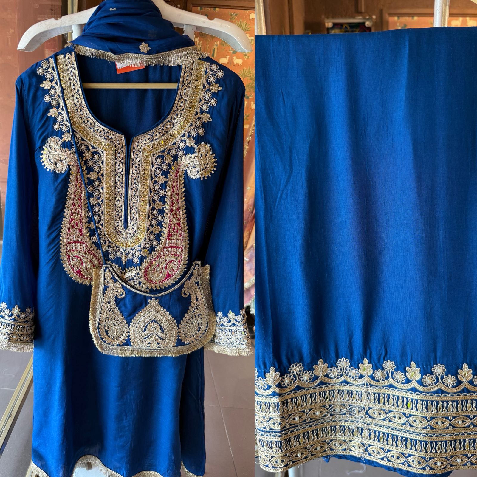 Embroidered tunic Set with pants
