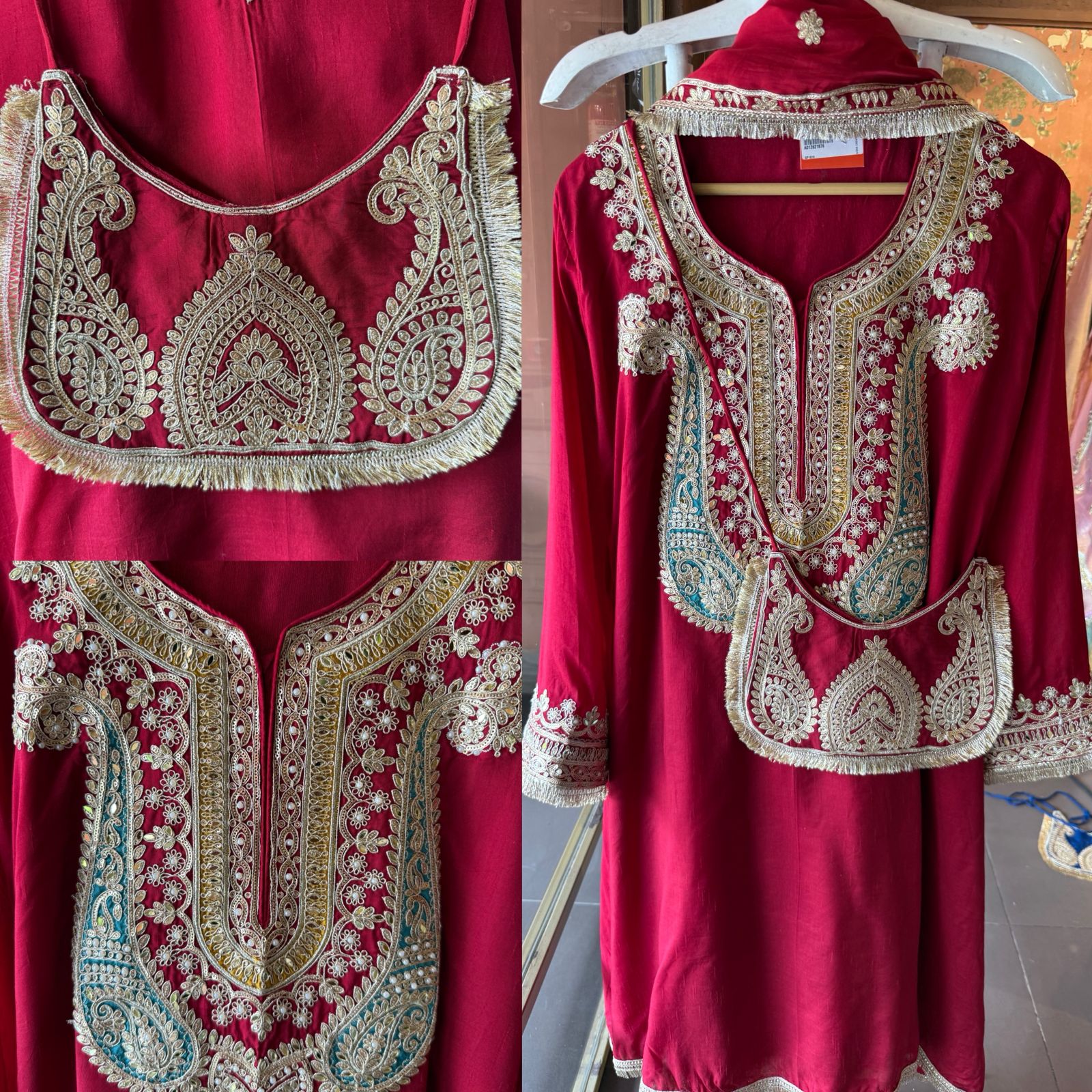 Embroidered tunic Set with pants