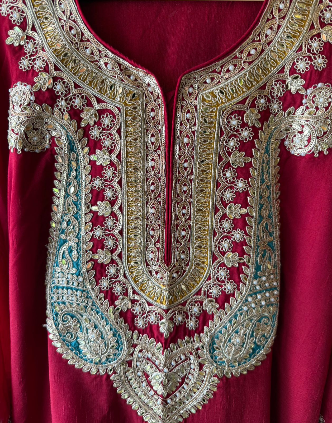 Embroidered tunic Set with pants