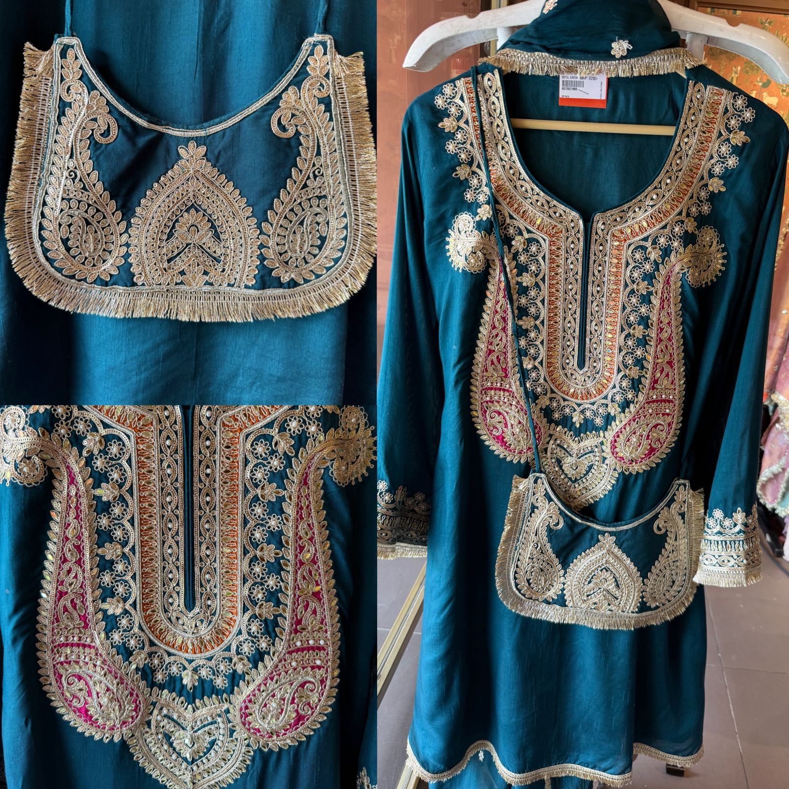 Embroidered tunic Set with pants