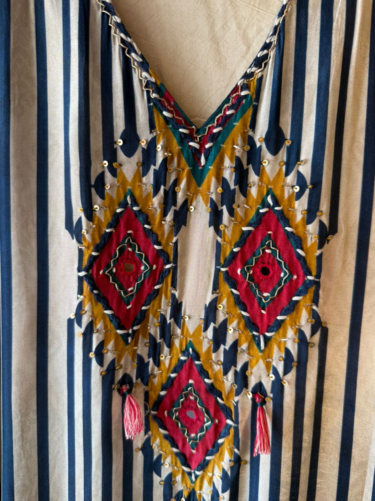 STRIPED AZTEC PRINT SUIT SET