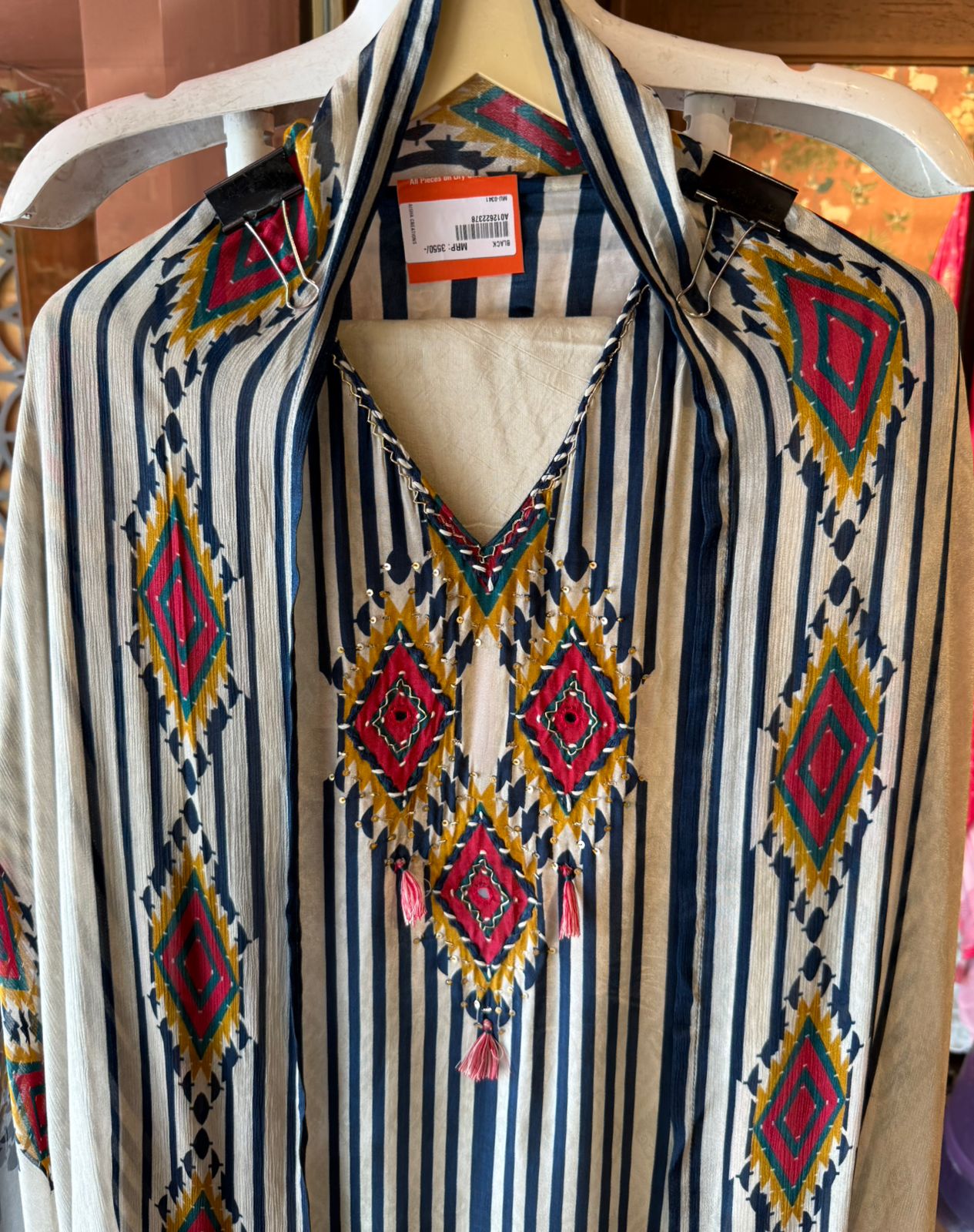 STRIPED AZTEC PRINT SUIT SET