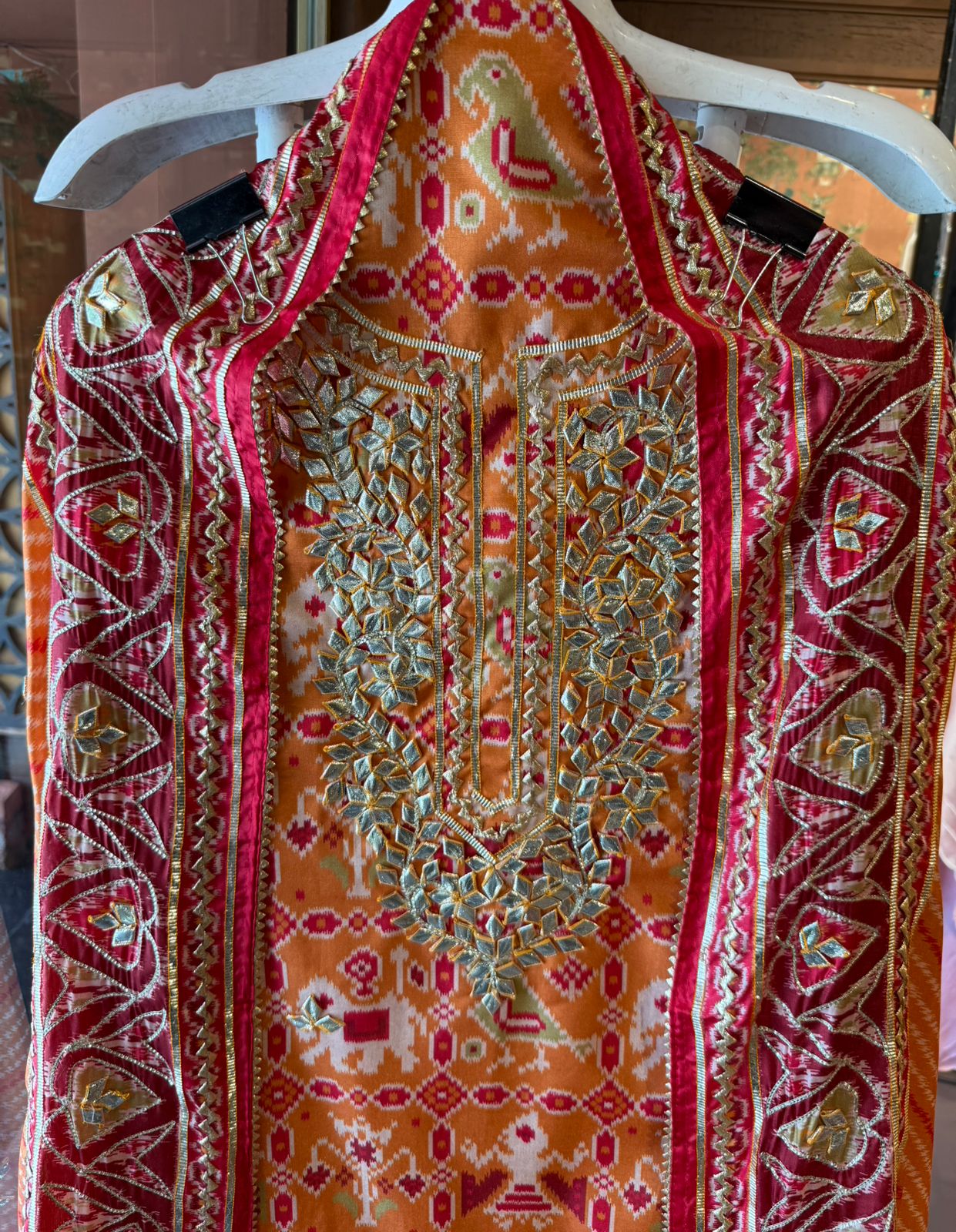 Patola Printed Suit with Gotta work