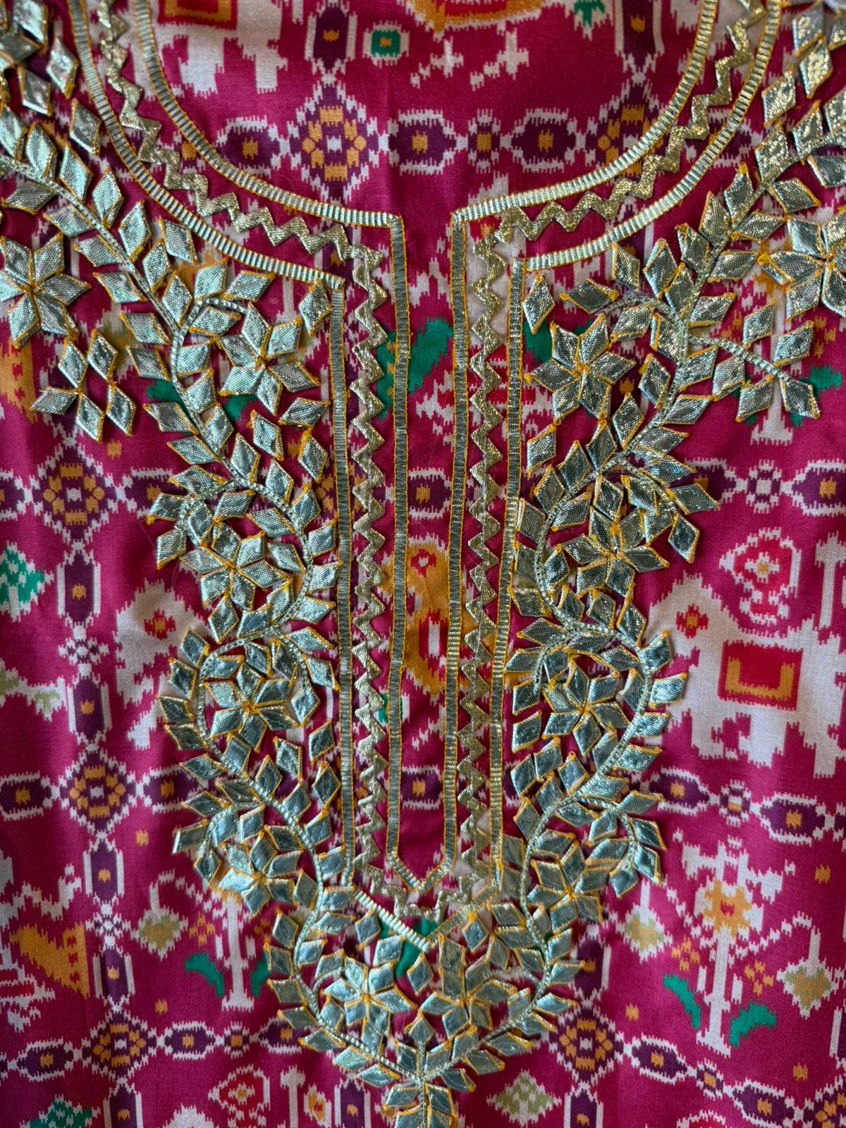Patola Printed Suit with Gotta work