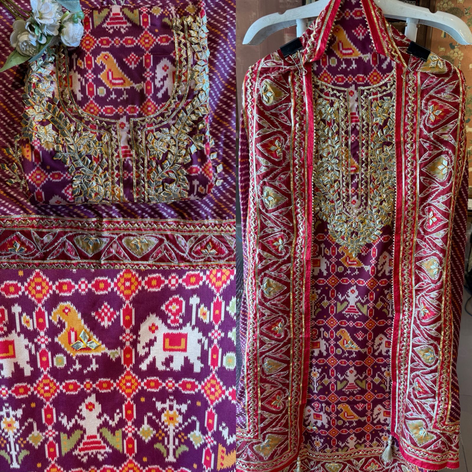 Patola Printed Suit with Gotta work