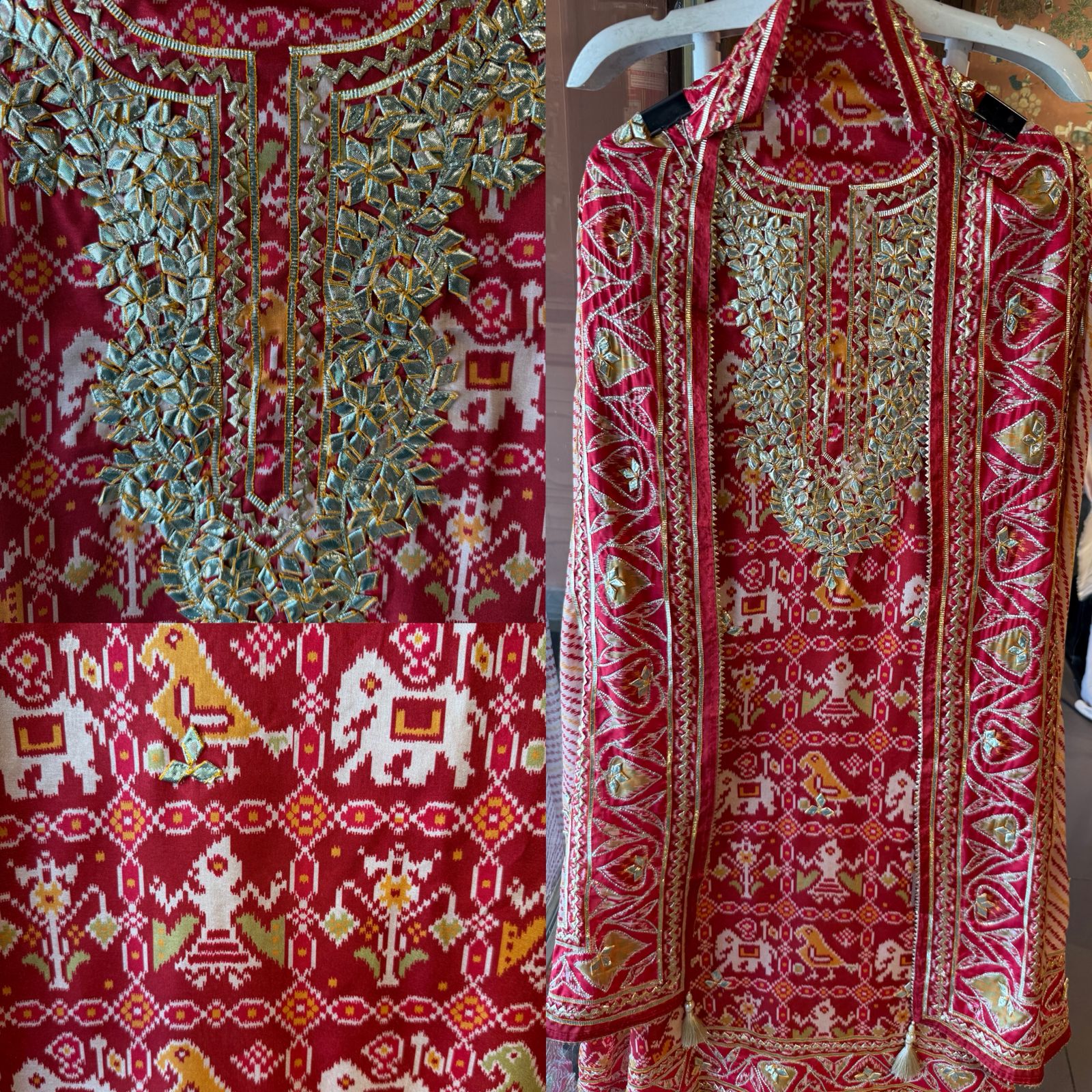 Patola Printed Suit with Gotta work