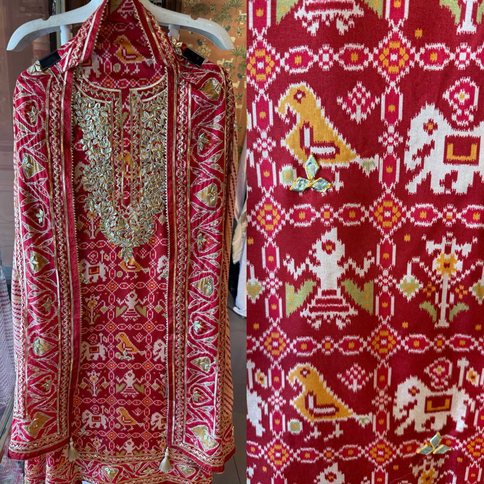 Patola Printed Suit with Gotta work