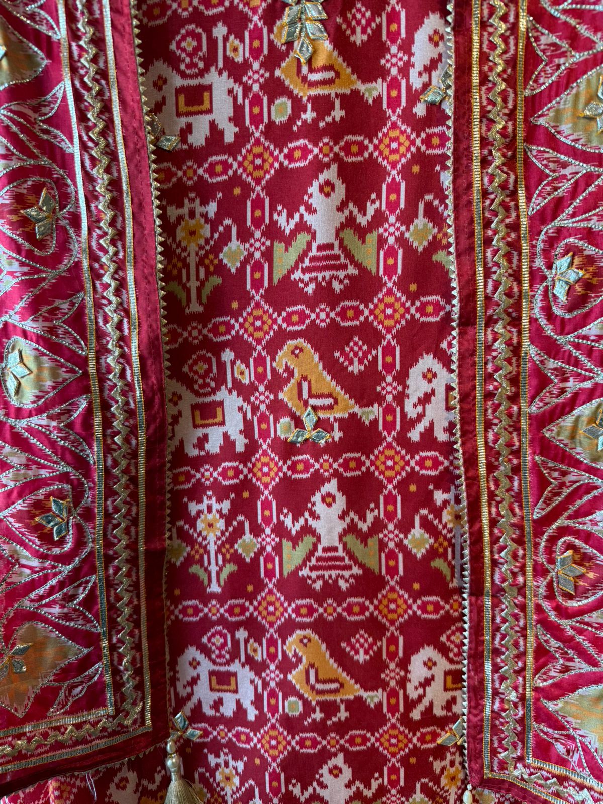 Patola Printed Suit with Gotta work