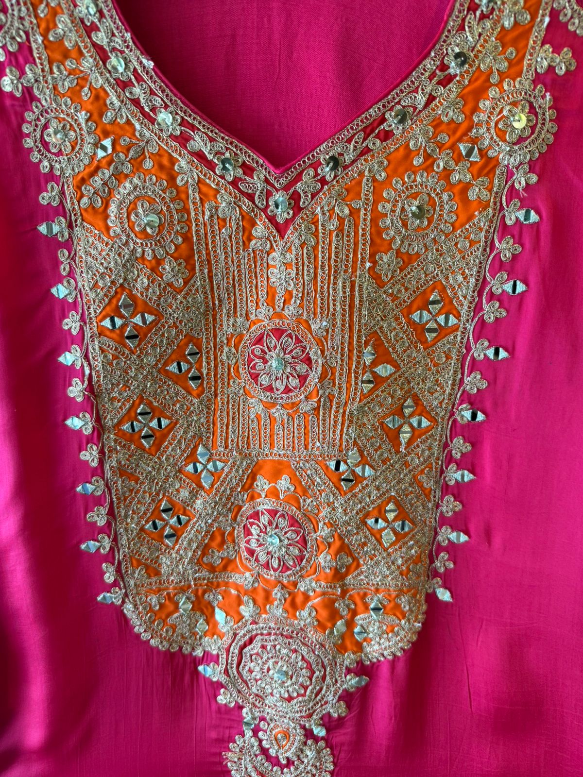 Fuchsia Pink Statement Suit on GAJJI SILK SUIT