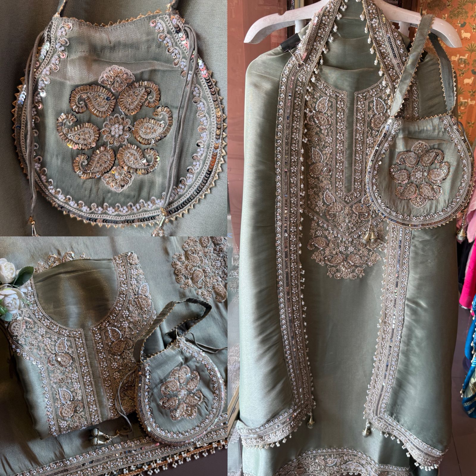 Heavy festive wedding-wear Suit set