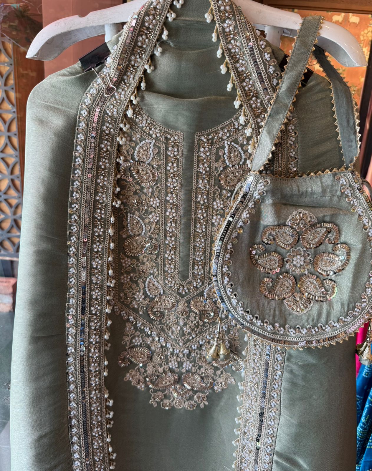 Heavy festive wedding-wear Suit set