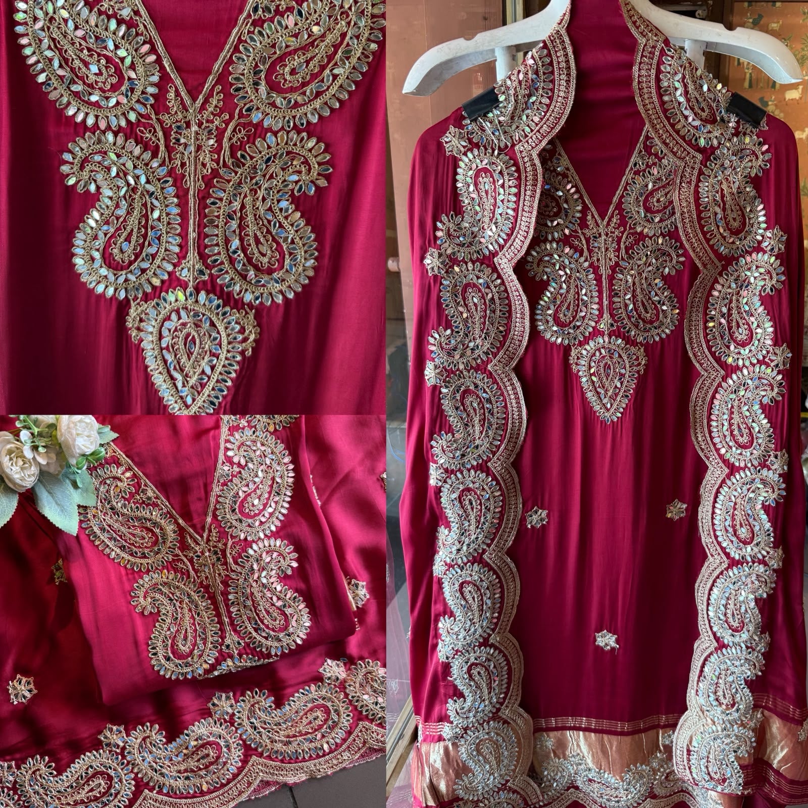 GAJJI Silk  Unstitched Suit