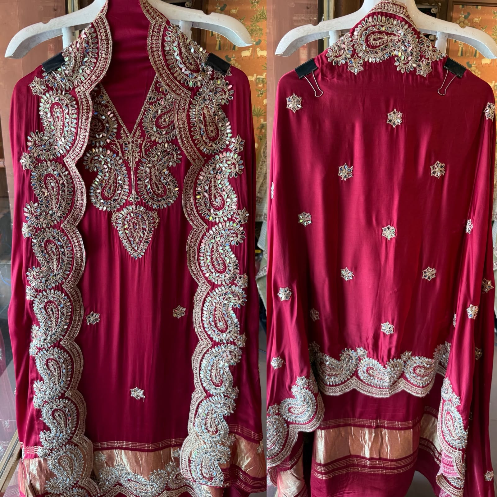 GAJJI Silk  Unstitched Suit