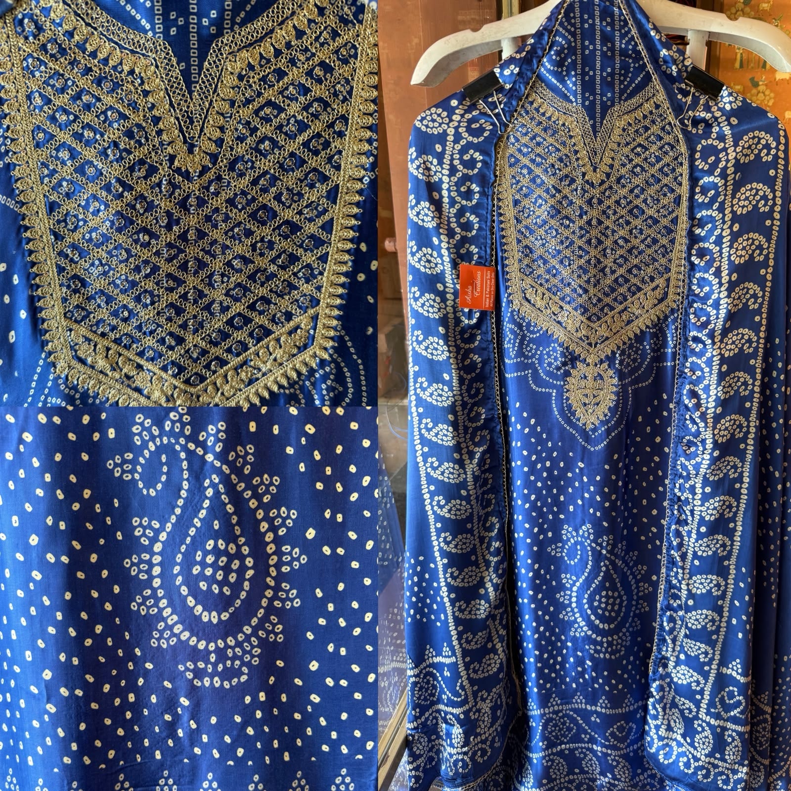 Bandhani Embroidered Suit Set