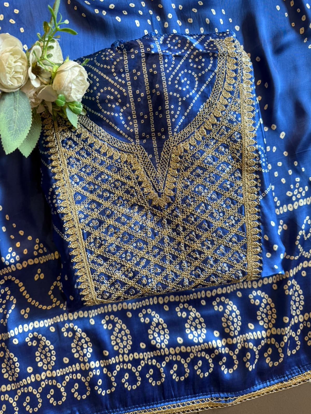 Bandhani Embroidered Suit Set