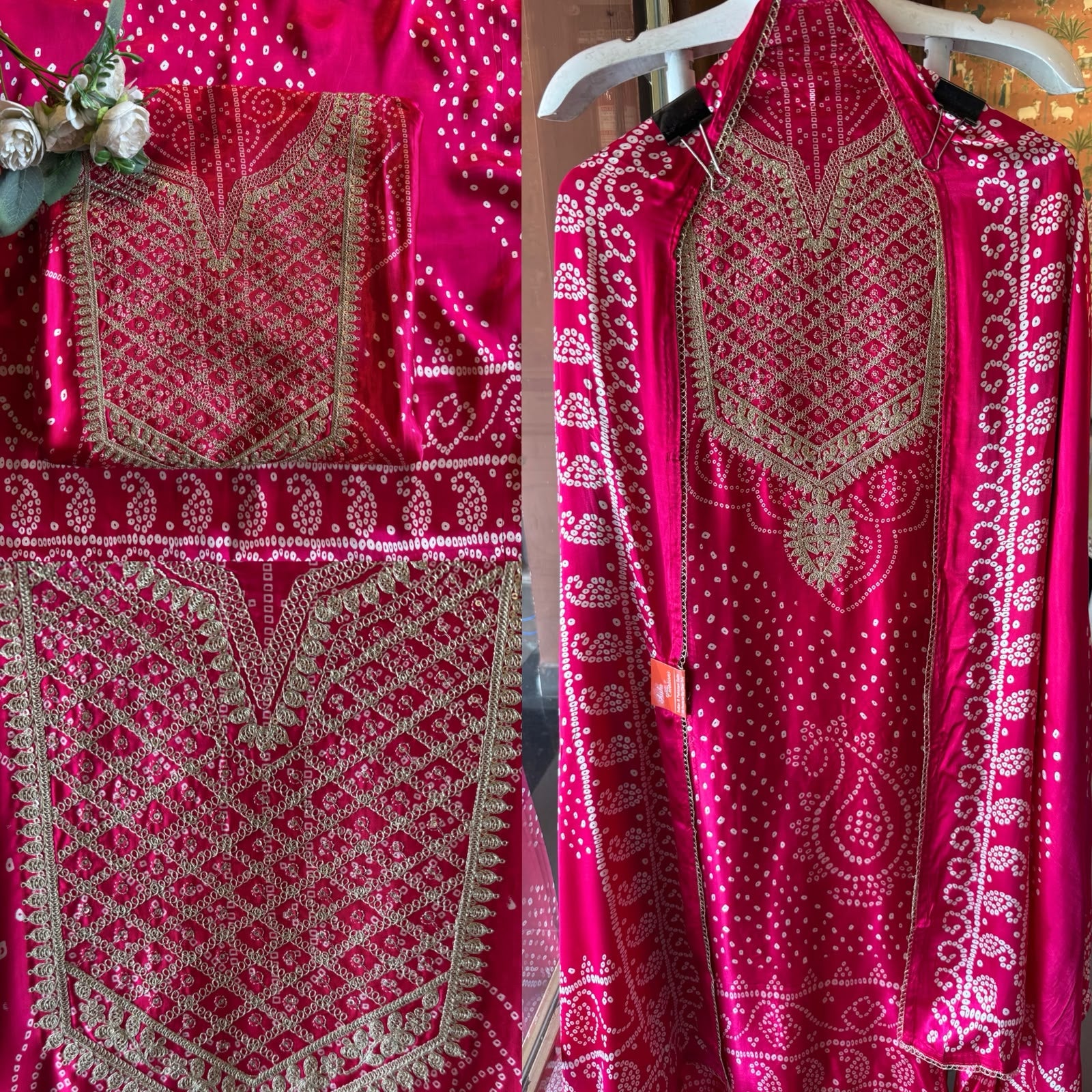 Bandhani Embroidered Suit Set
