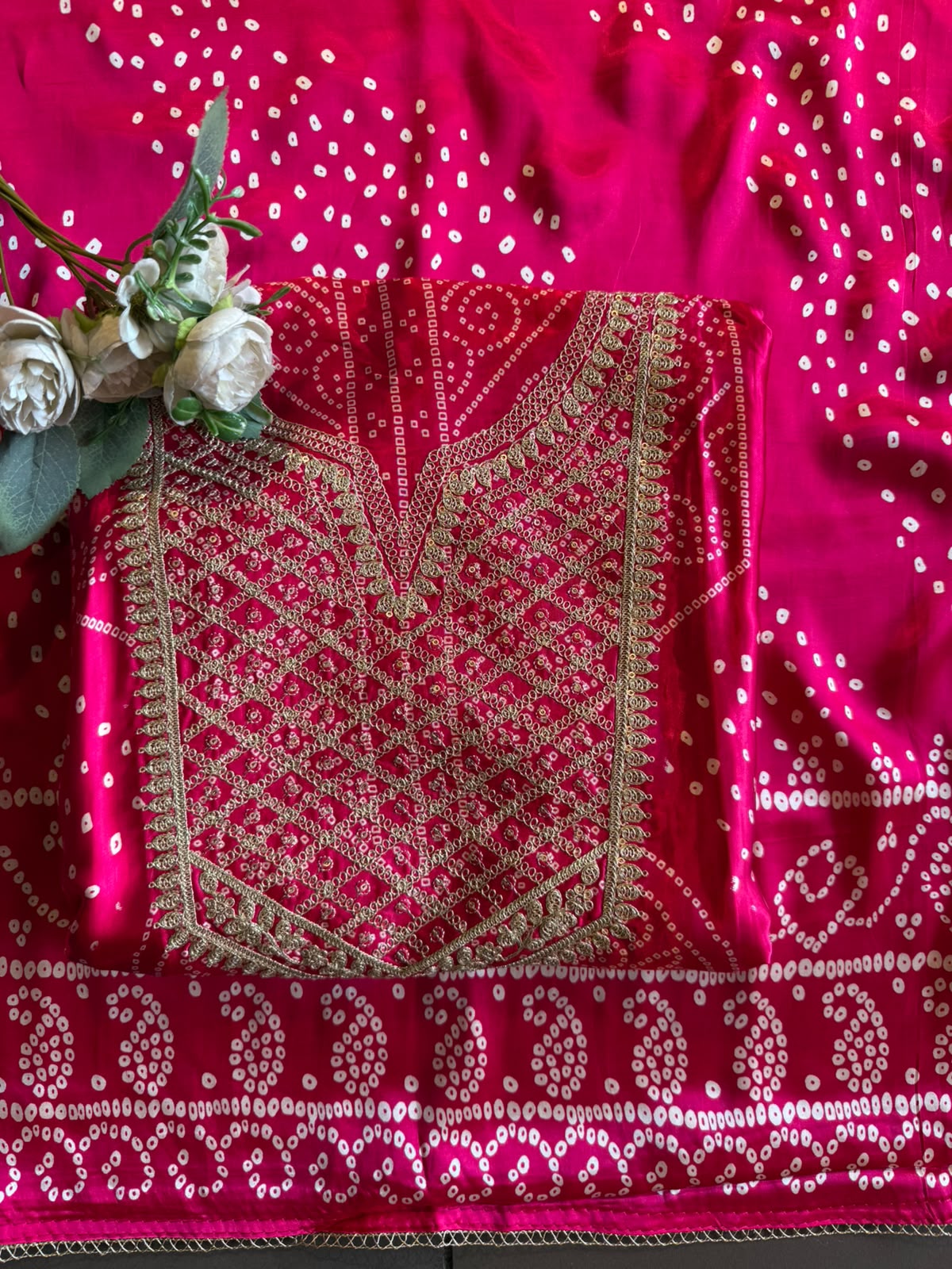 Bandhani Embroidered Suit Set