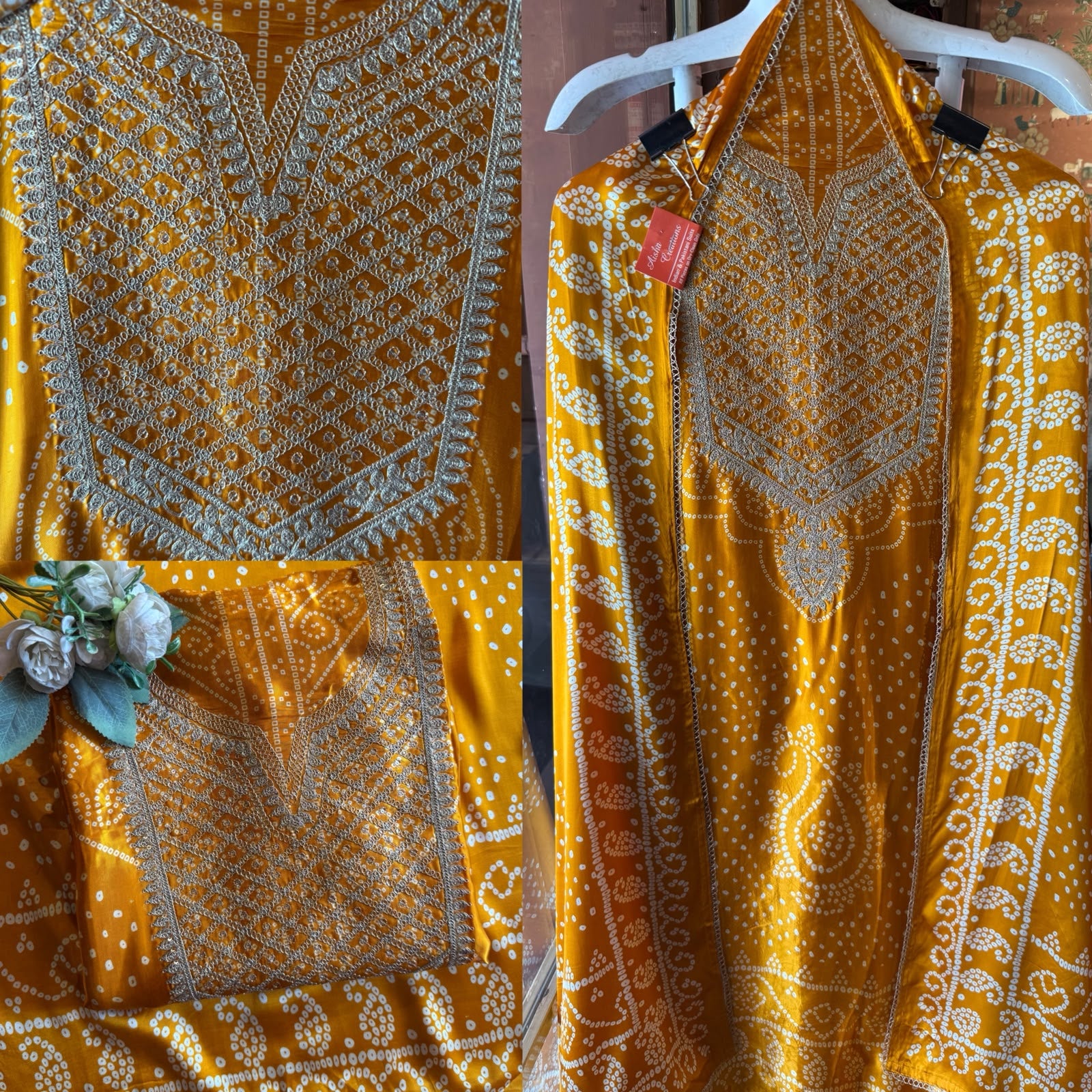 Bandhani Embroidered Suit Set