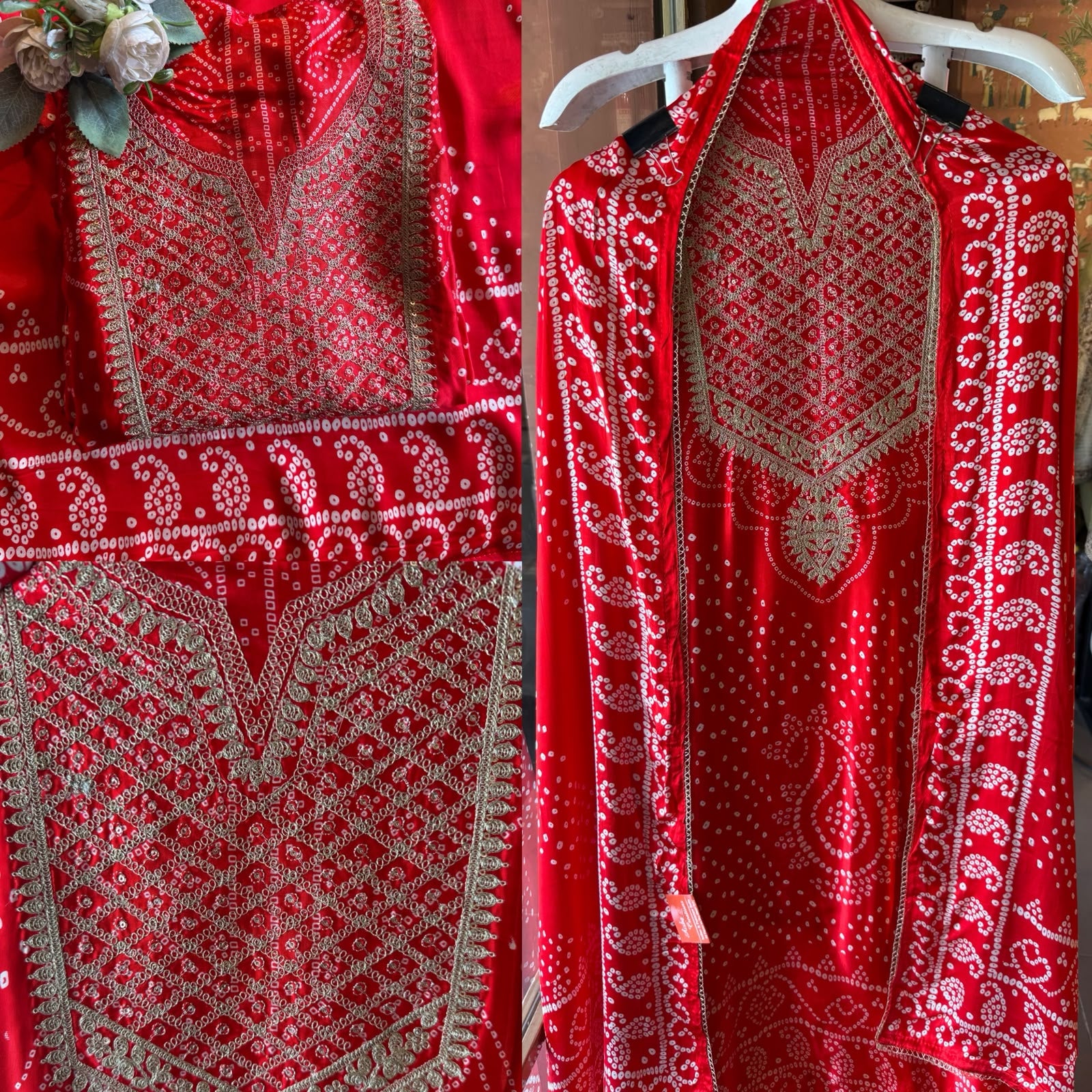 Bandhani Embroidered Suit Set