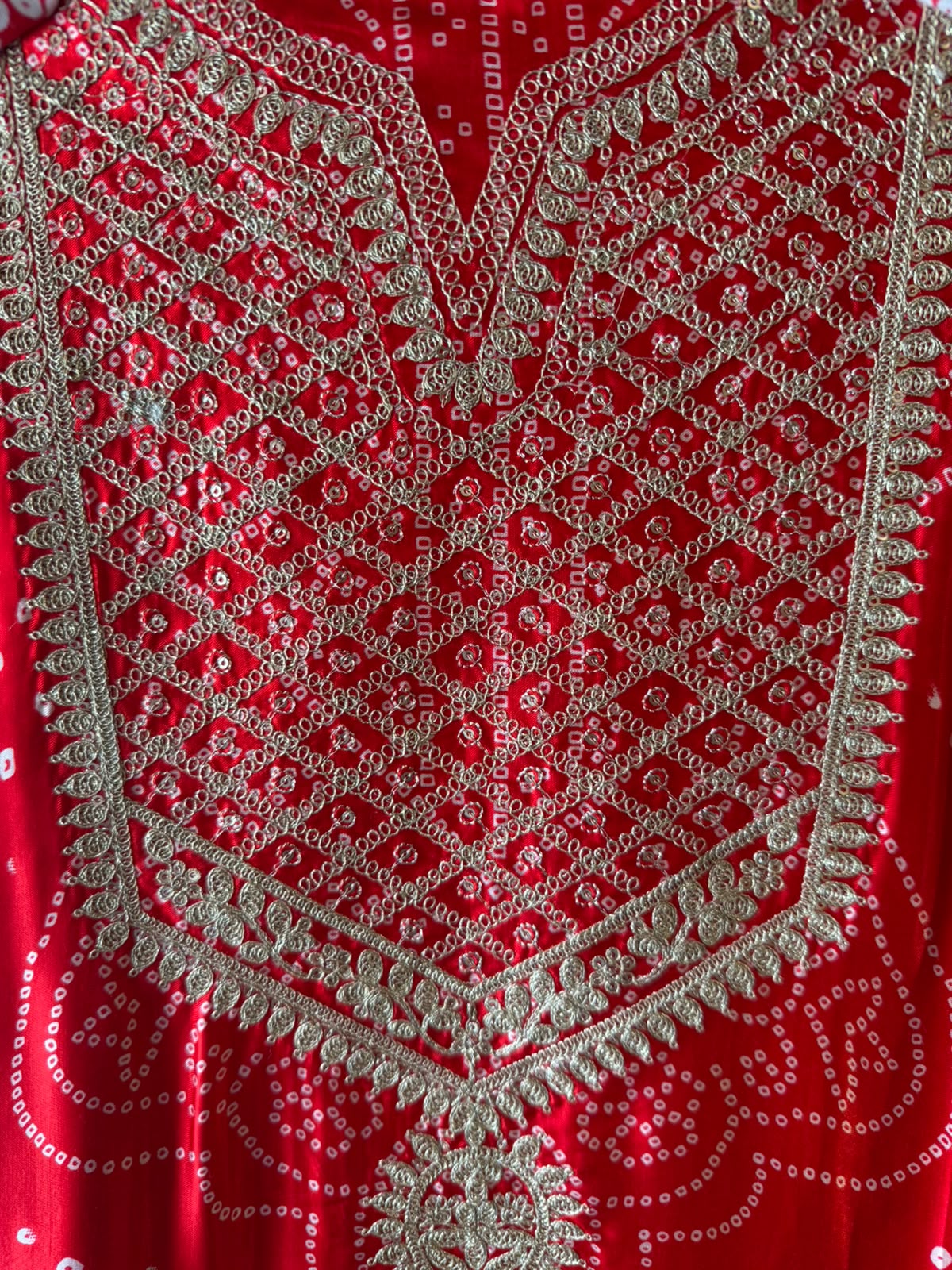 Bandhani Embroidered Suit Set