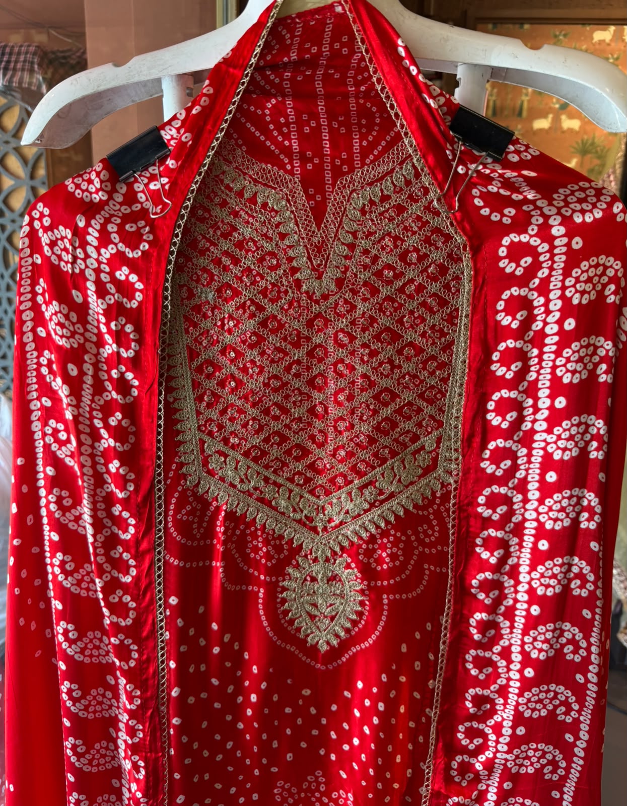 Bandhani Embroidered Suit Set