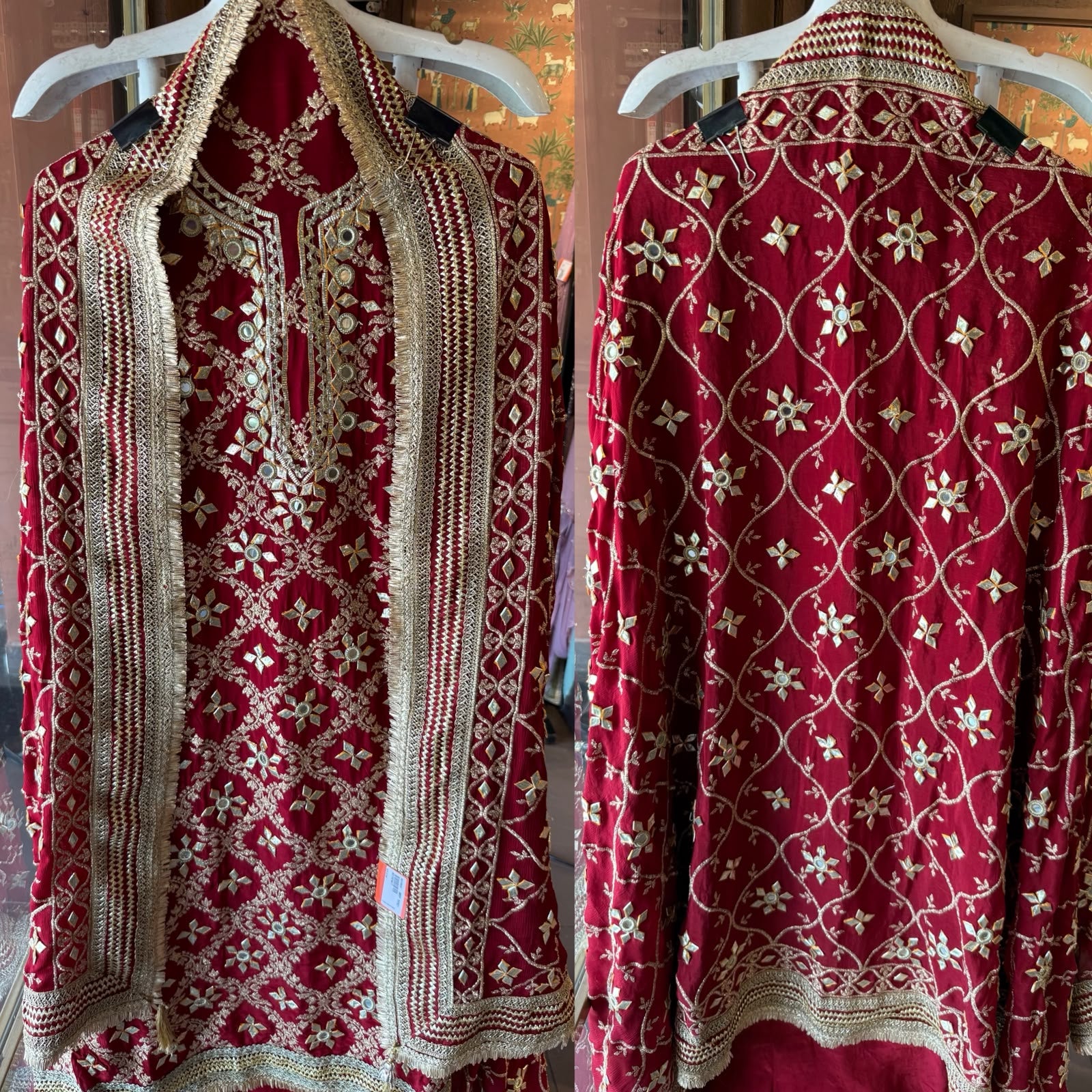 Gotta Mirror Embroidered bridal designer Suit Set