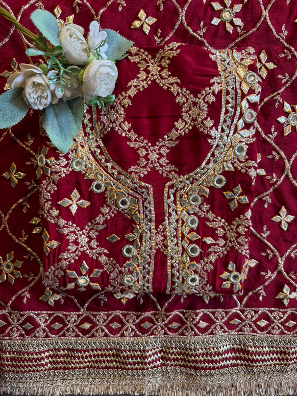 Gotta Mirror Embroidered bridal designer Suit Set