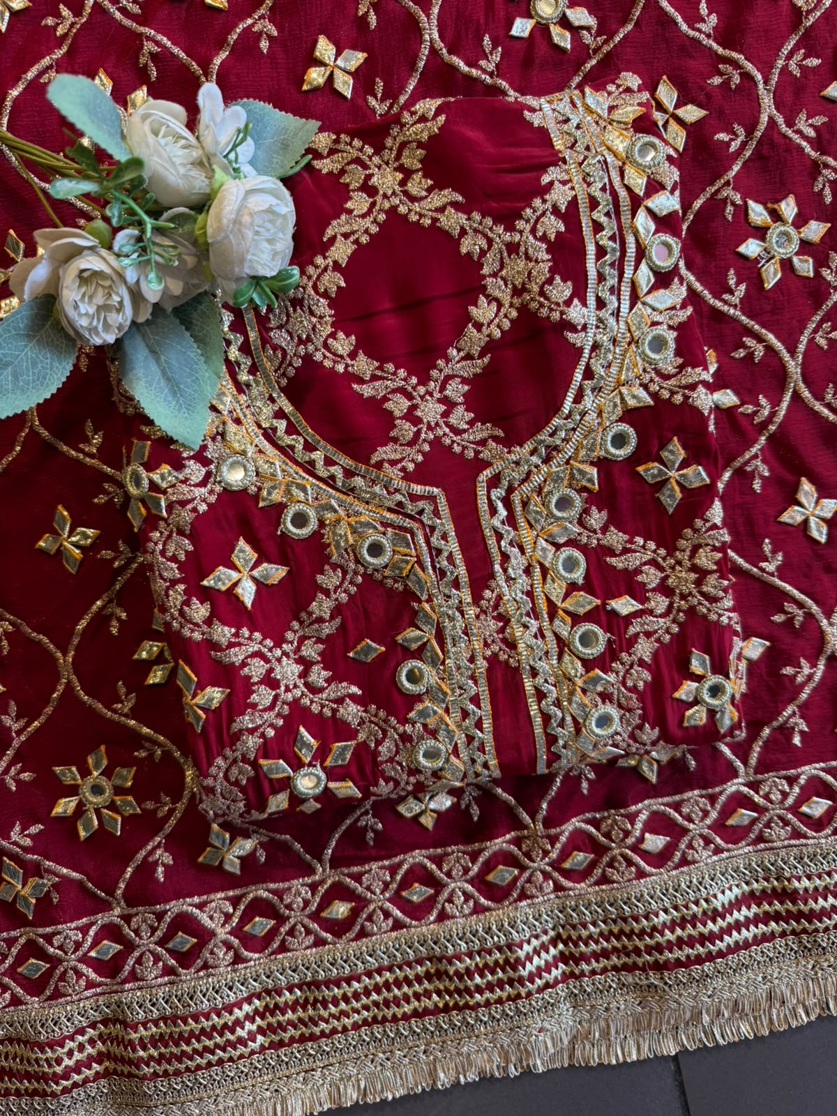 Gotta Mirror Embroidered bridal designer Suit Set