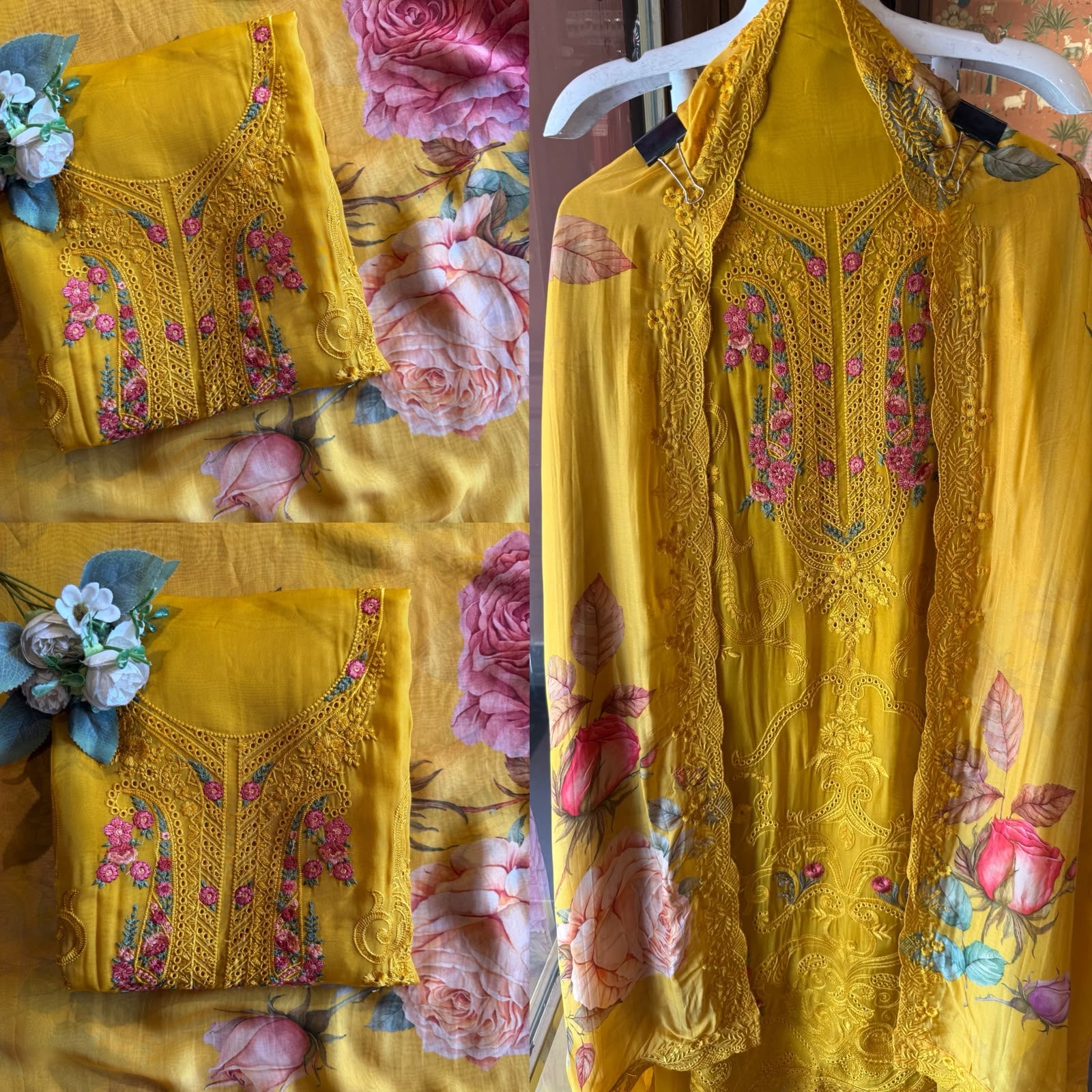 ORGANZA Unstitched Suit set