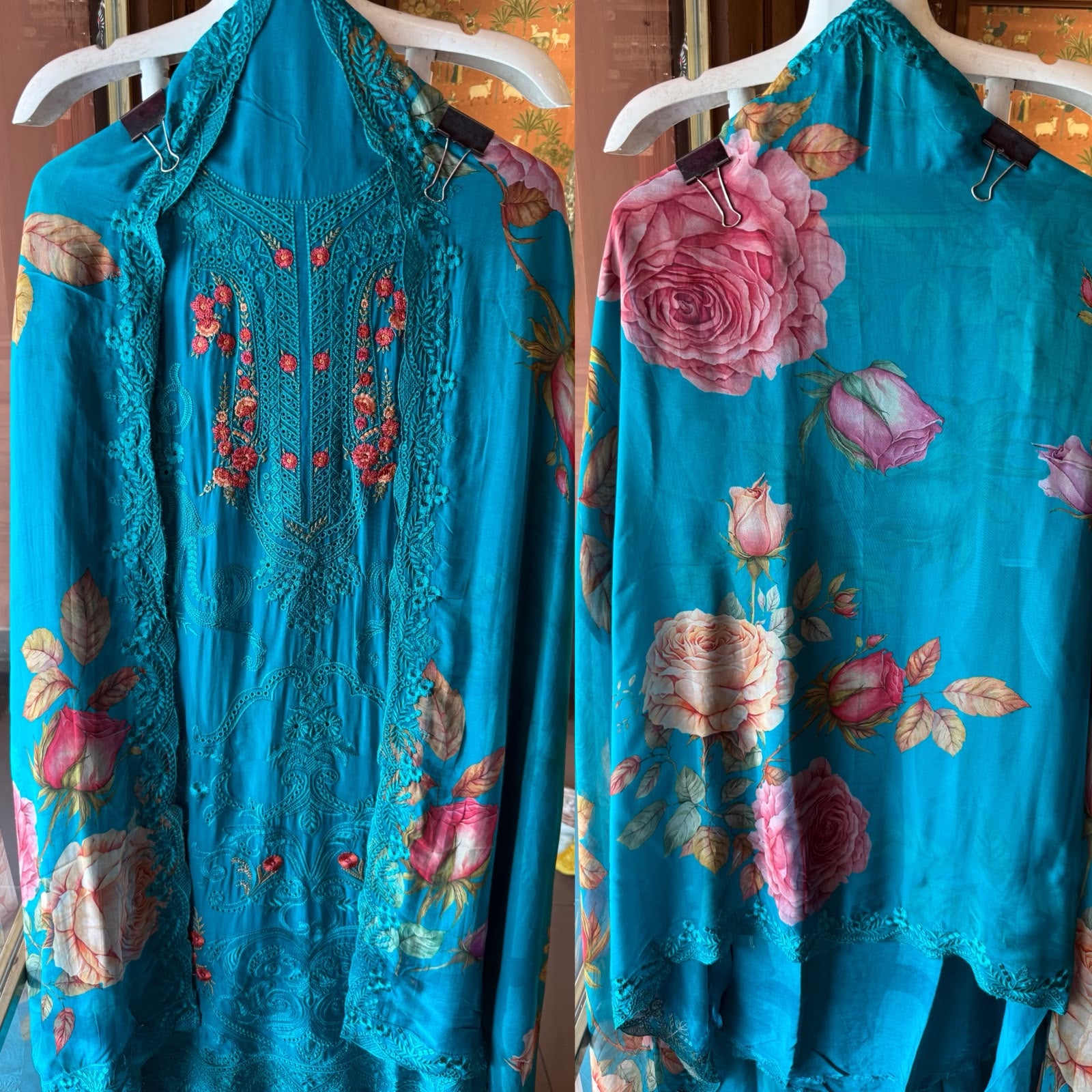 ORGANZA Unstitched Suit set