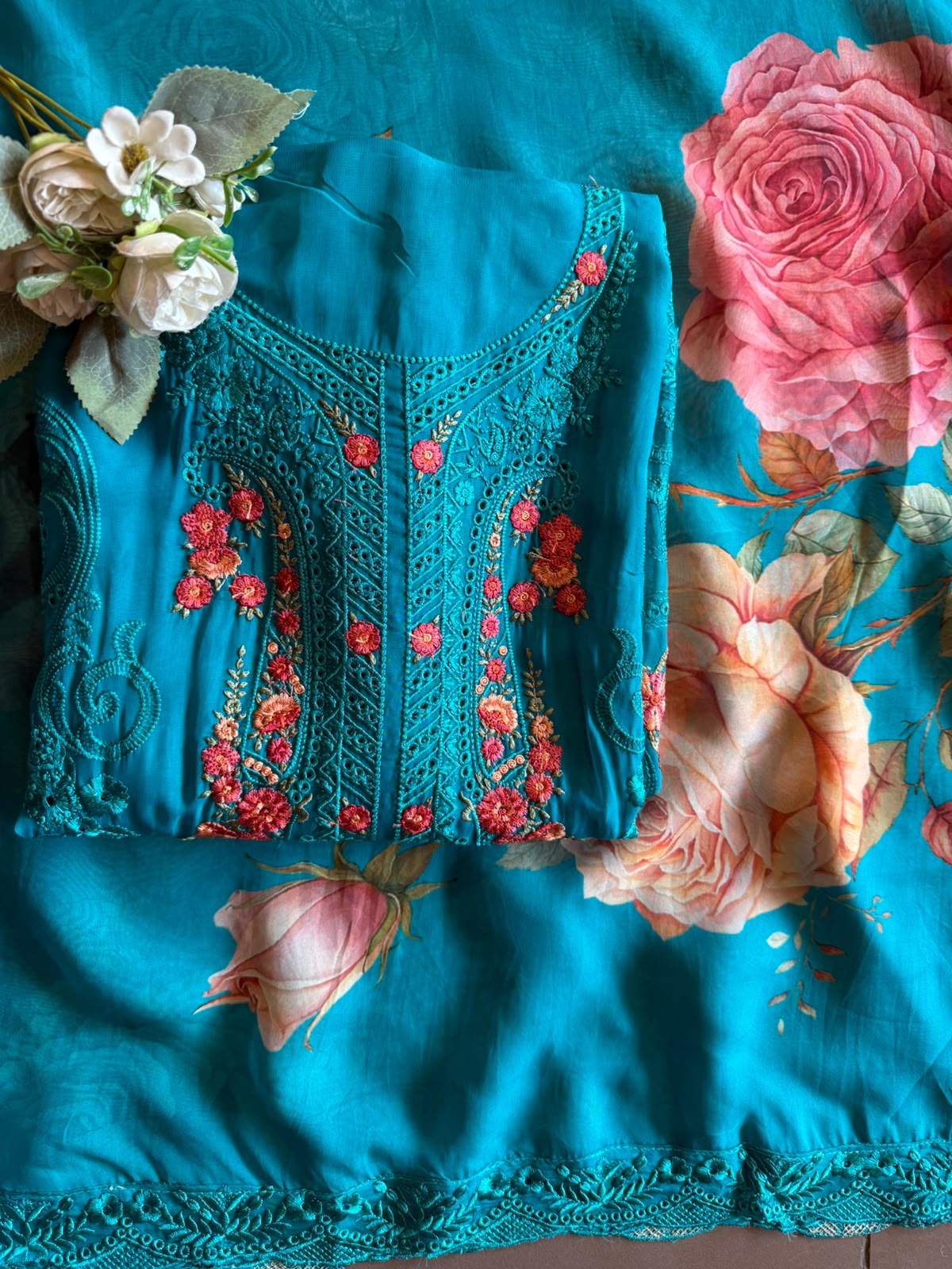 ORGANZA Unstitched Suit set