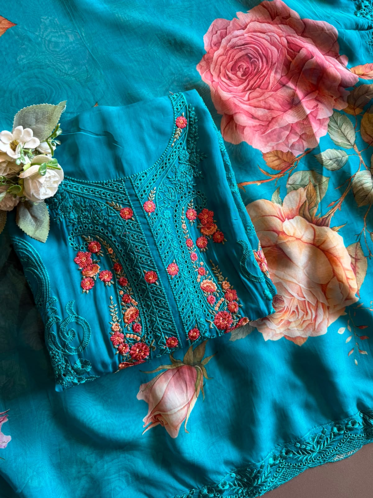 ORGANZA Unstitched Suit set