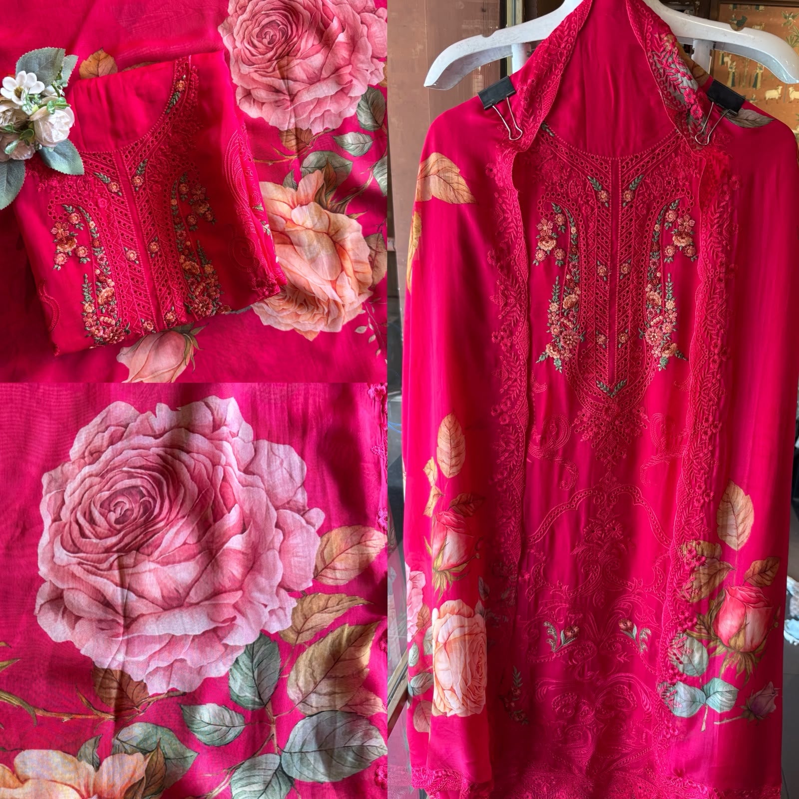 ORGANZA Unstitched Suit set