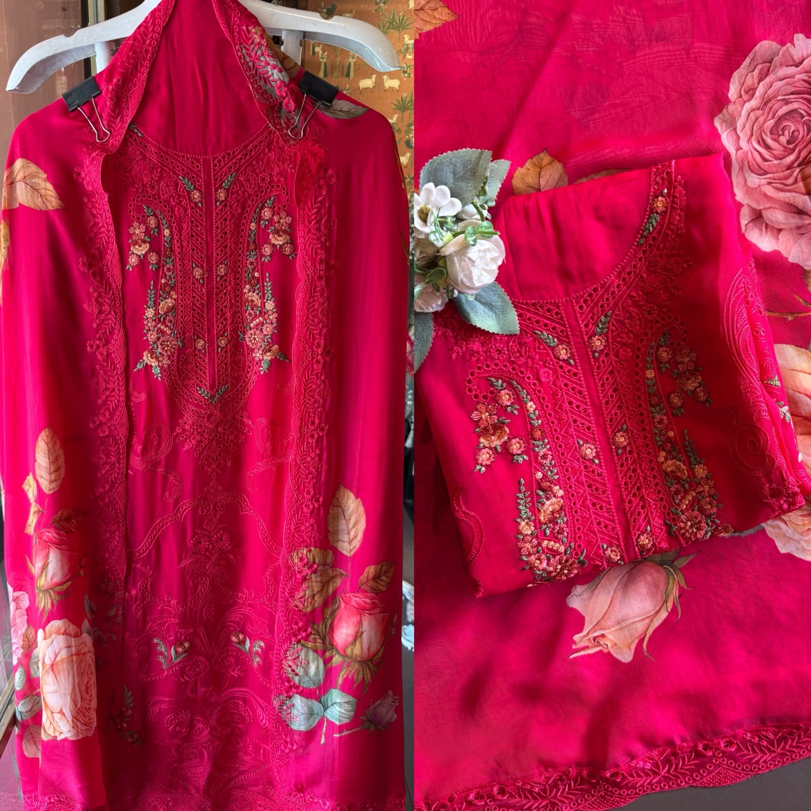 ORGANZA Unstitched Suit set