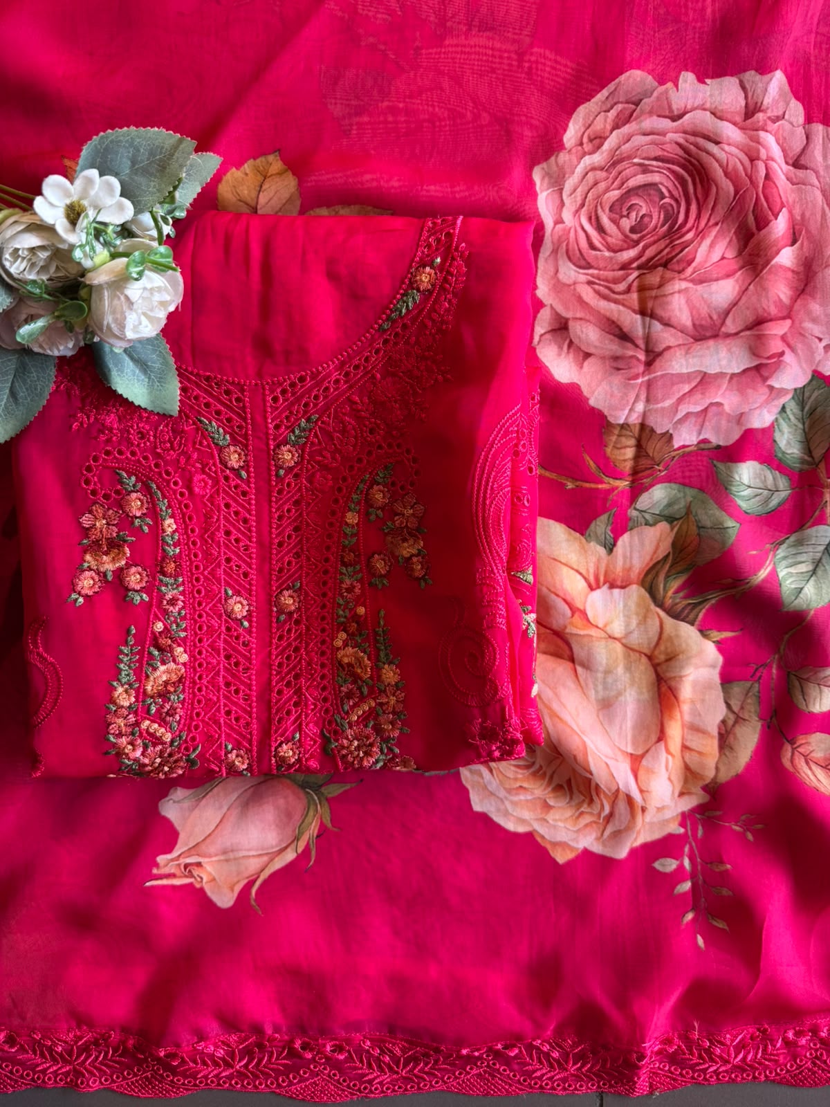 ORGANZA Unstitched Suit set