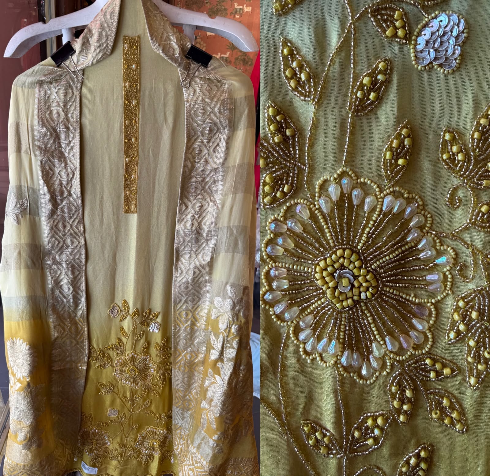 Shimmer tissue Unstitched shirt