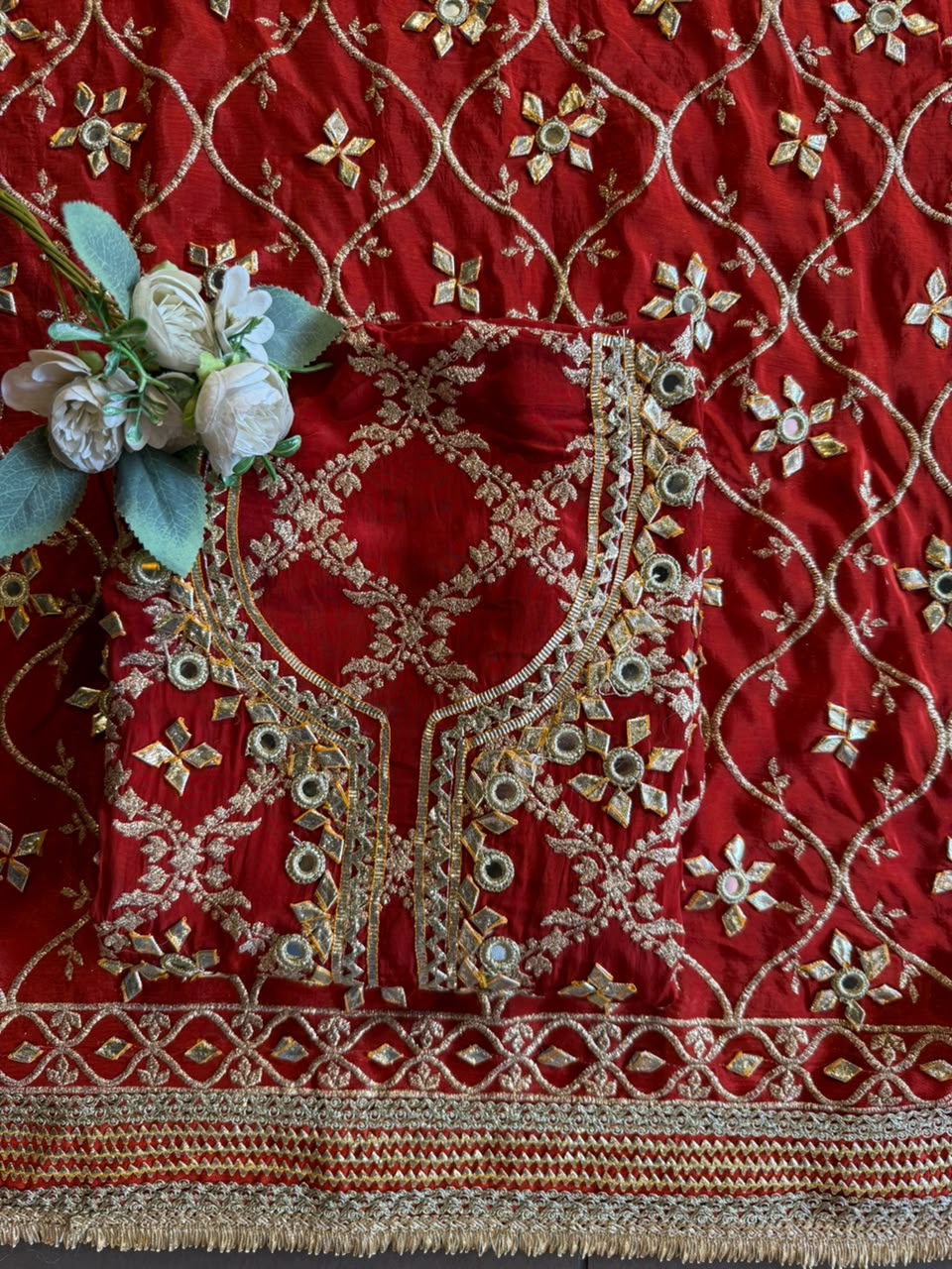 Gotta Mirror Embroidered bridal designer Suit Set