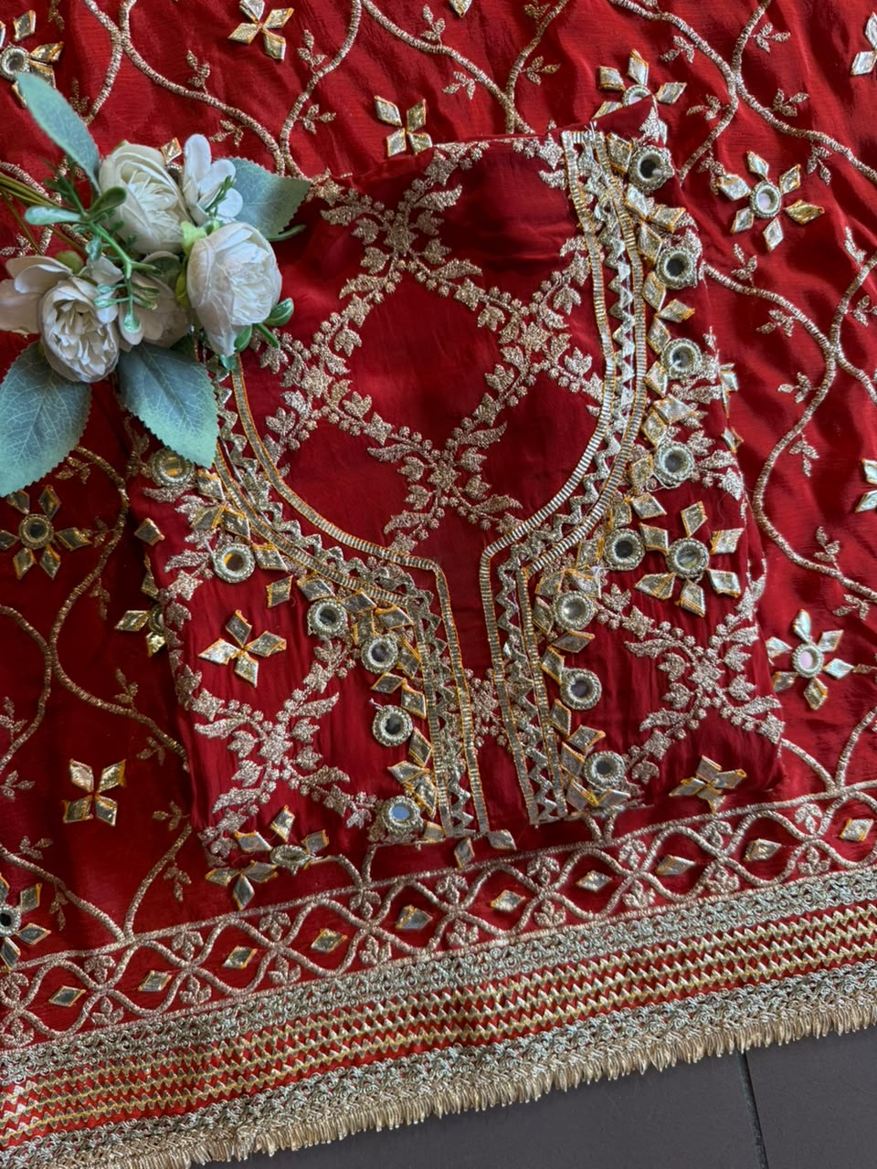 Gotta Mirror Embroidered bridal designer Suit Set